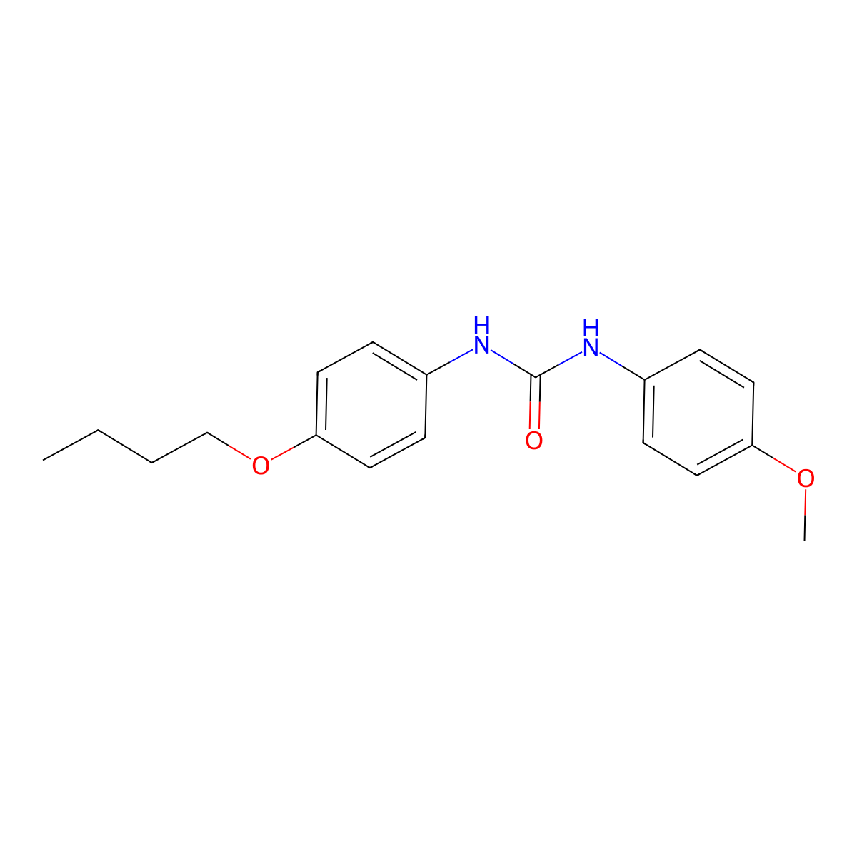 1-(4-Butoxyphenyl)-3-(4-methoxyphenyl)urea molecular structure, CAS 406472-33-1