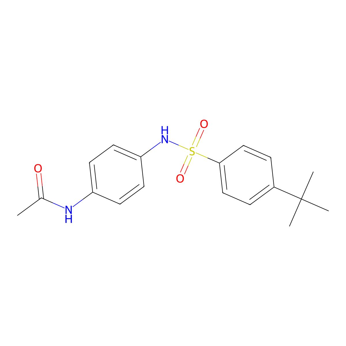N-(4-{[(4-tert-butylphenyl)sulfonyl]amino}phenyl)acetamide molecular structure, CAS 406473-35-6