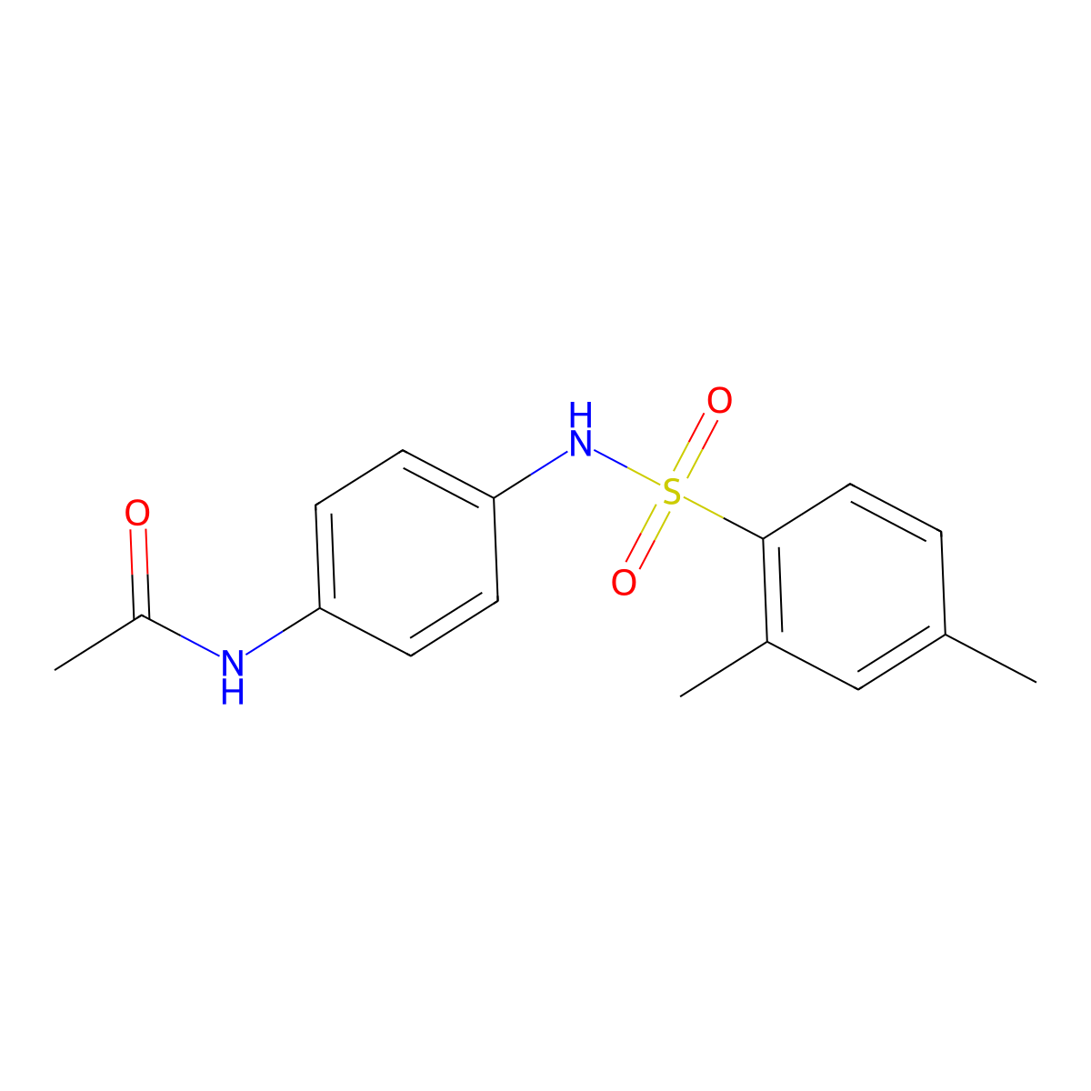 N-(4-{[(2,4-dimethylphenyl)sulfonyl]amino}phenyl)acetamide molecular structure, CAS 406473-37-8