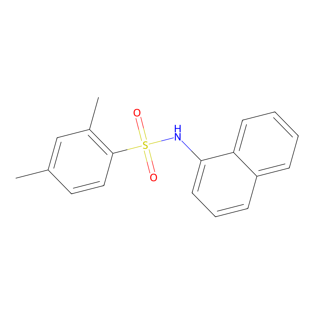 2,4-dimethyl-N-(1-naphthyl)benzenesulfonamide molecular structure, CAS 406473-43-6