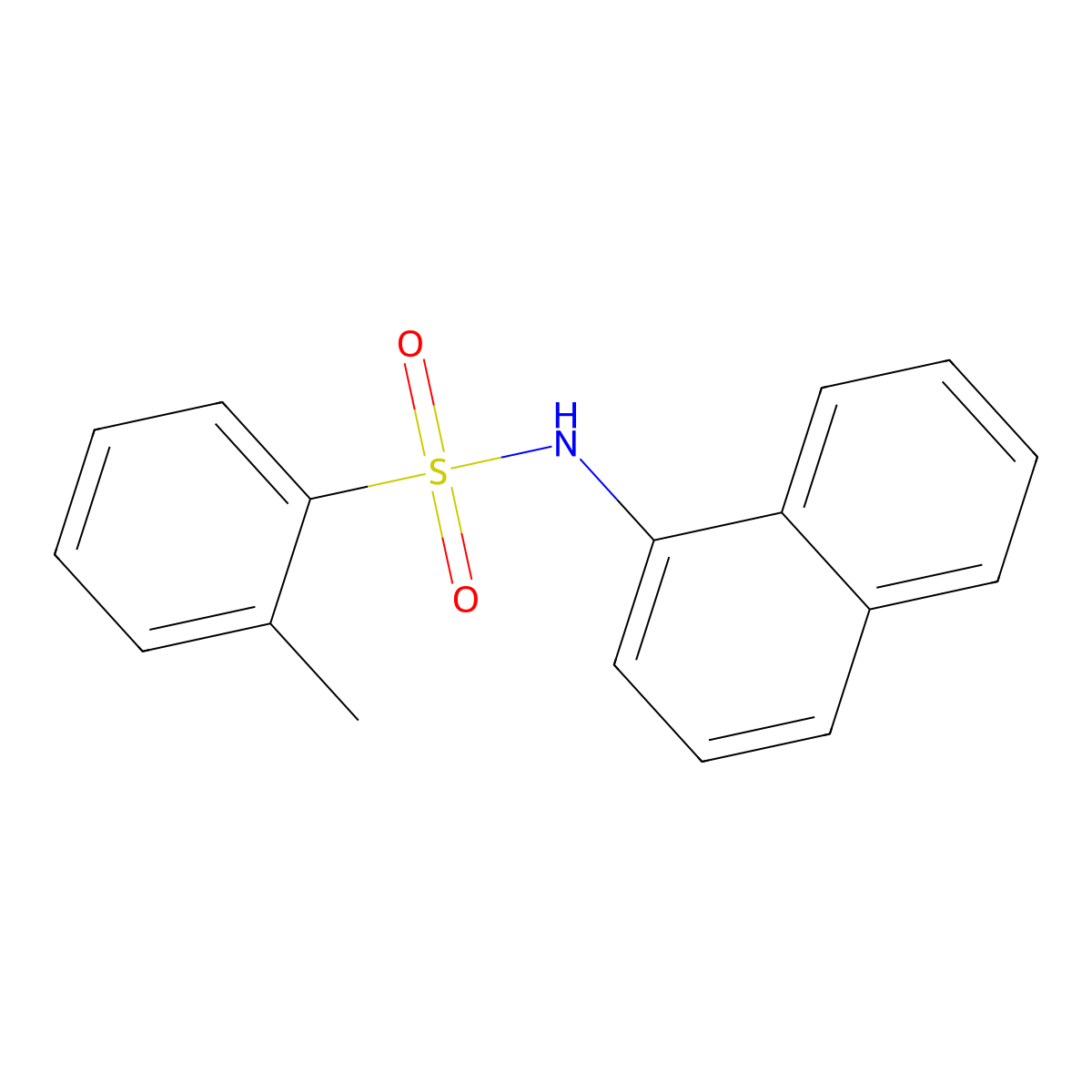 2-methyl-N-(1-naphthyl)benzenesulfonamide molecular structure, CAS 406473-47-0
