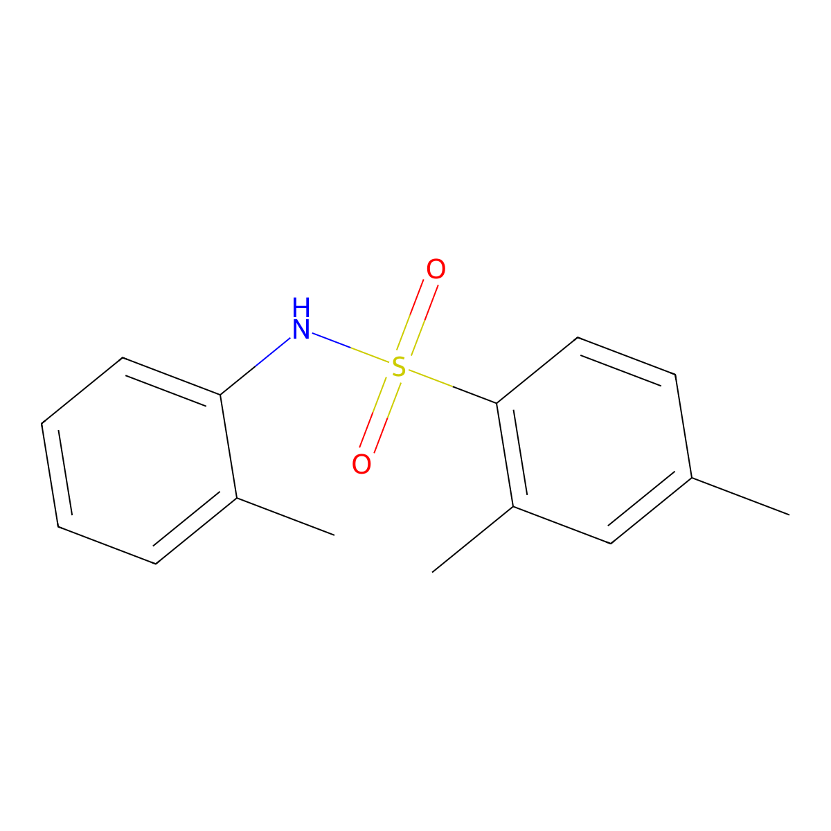 2,4-dimethyl-N-(2-methylphenyl)benzenesulfonamide molecular structure, CAS 406473-65-2