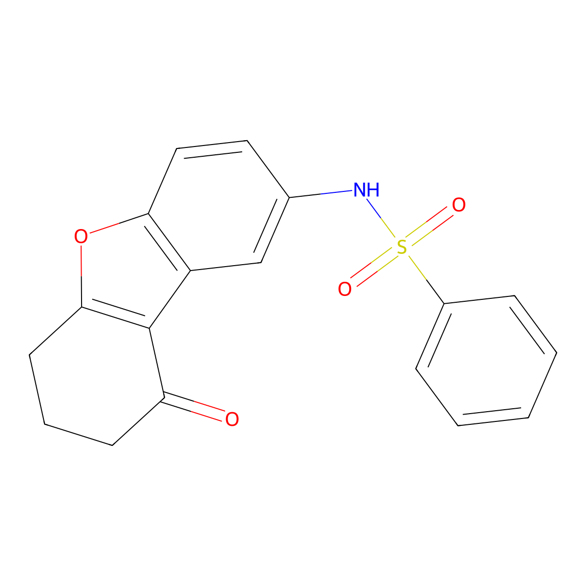 N-(9-oxo-7,8-dihydro-6H-dibenzofuran-2-yl)benzenesulfonamide molecular structure, CAS 406474-27-9