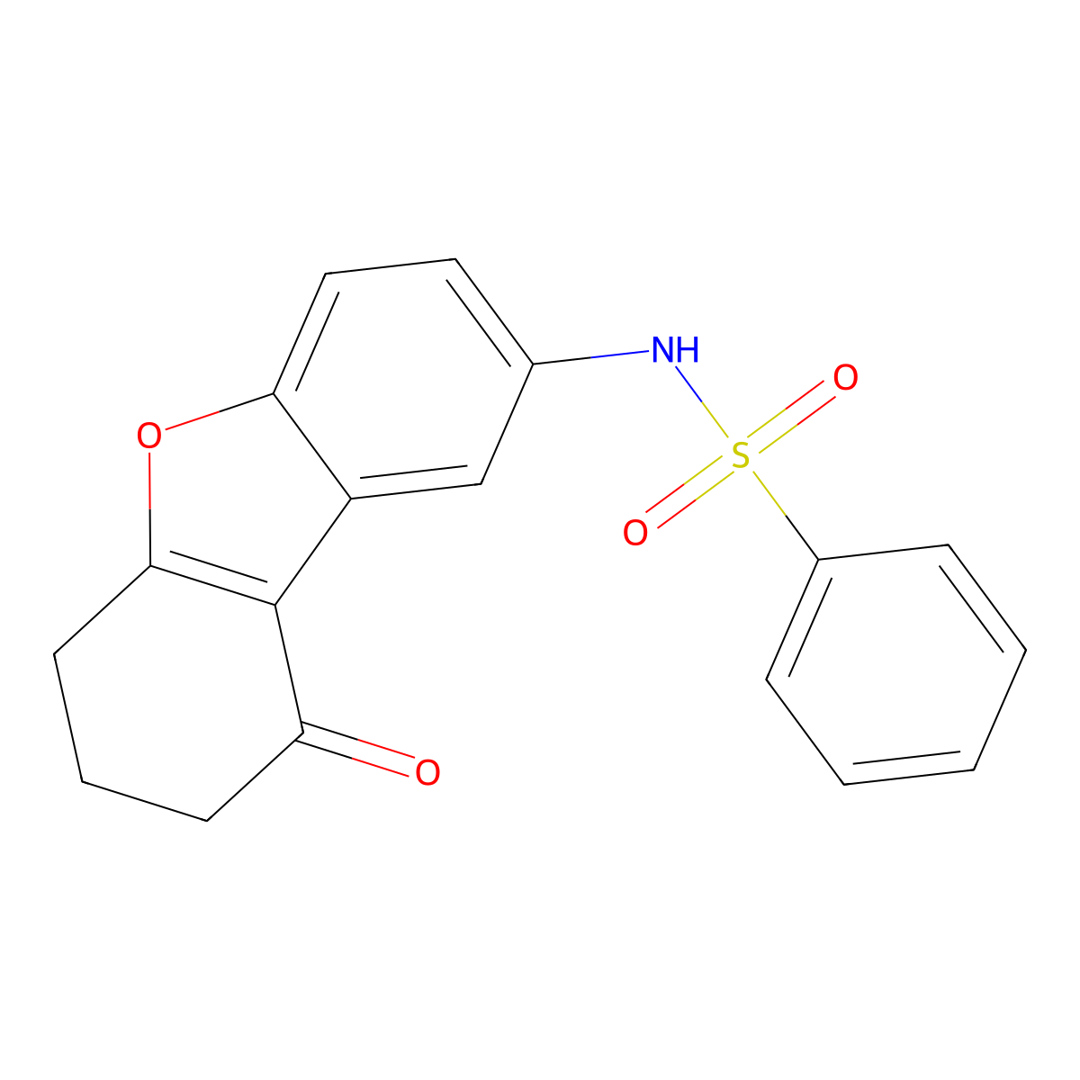 N-(9-oxo-7,8-dihydro-6H-dibenzofuran-2-yl)benzenesulfonamide molecular structure, CAS 406474-27-9