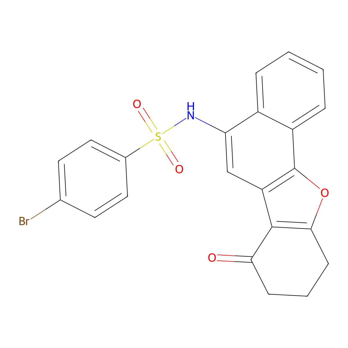 4-bromo-N-(7-oxo-7,8,9,10-tetrahydronaphtho[1,2-b][1]benzofuran-5-yl)benzenesulfonamide molecular structure, CAS 406474-45-1