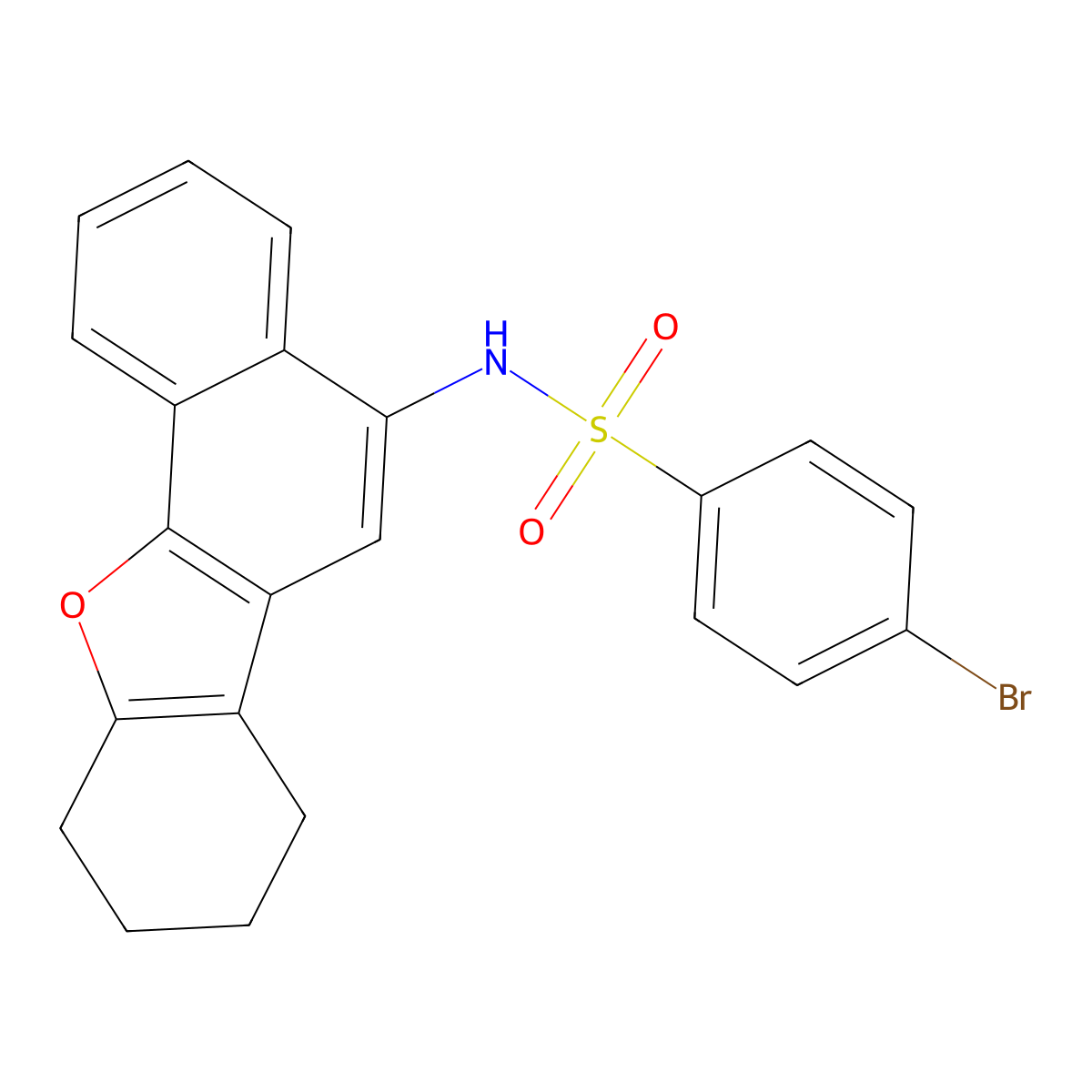4-bromo-N-(7,8,9,10-tetrahydronaphtho[1,2-b]benzofuran-5-yl)benzenesulfonamide molecular structure, CAS 406474-81-5