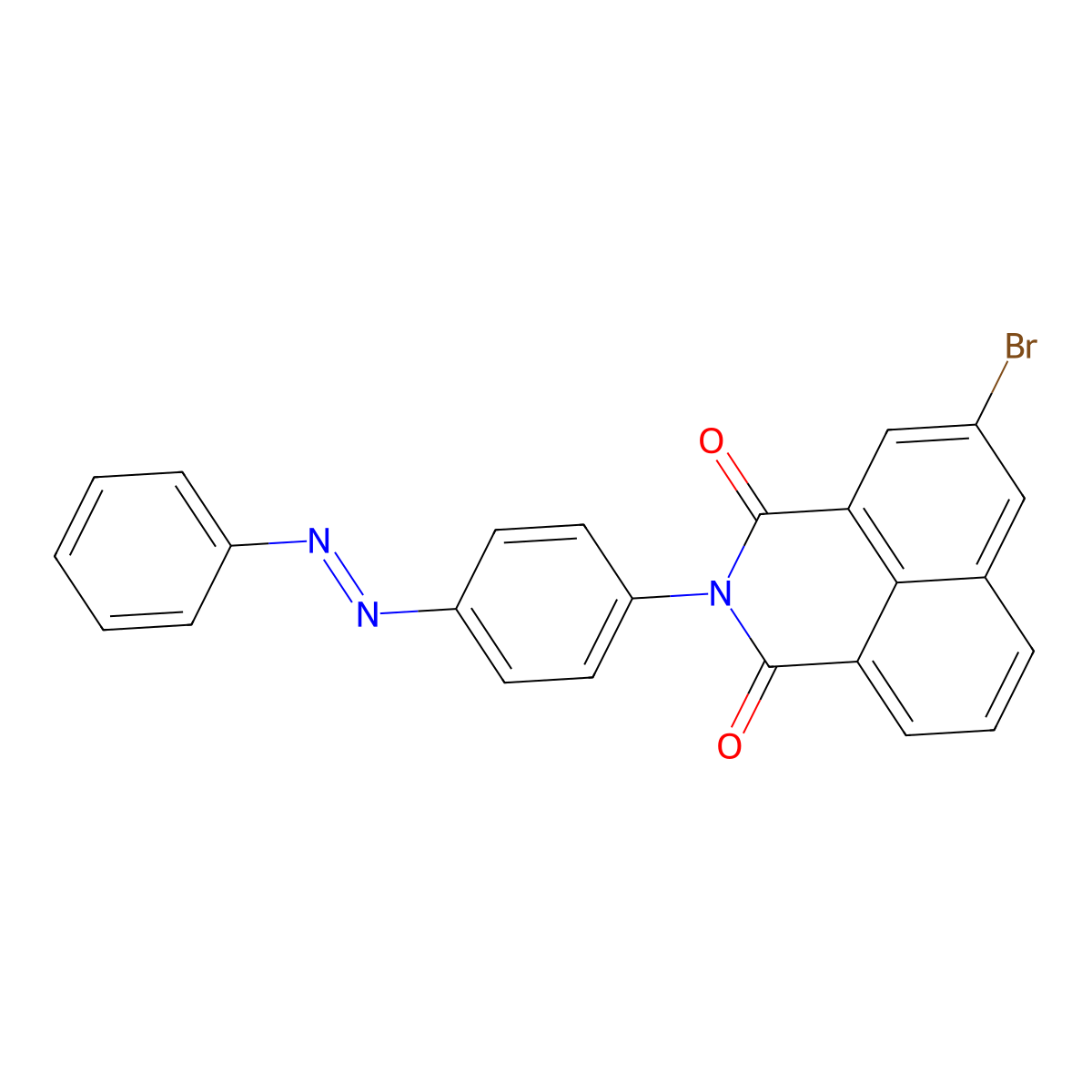 (Z)-5-bromo-2-(4-(phenyldiazenyl)phenyl)-1H-benzo[de]isoquinoline-1,3(2H)-dione molecular structure, CAS 406474-89-3