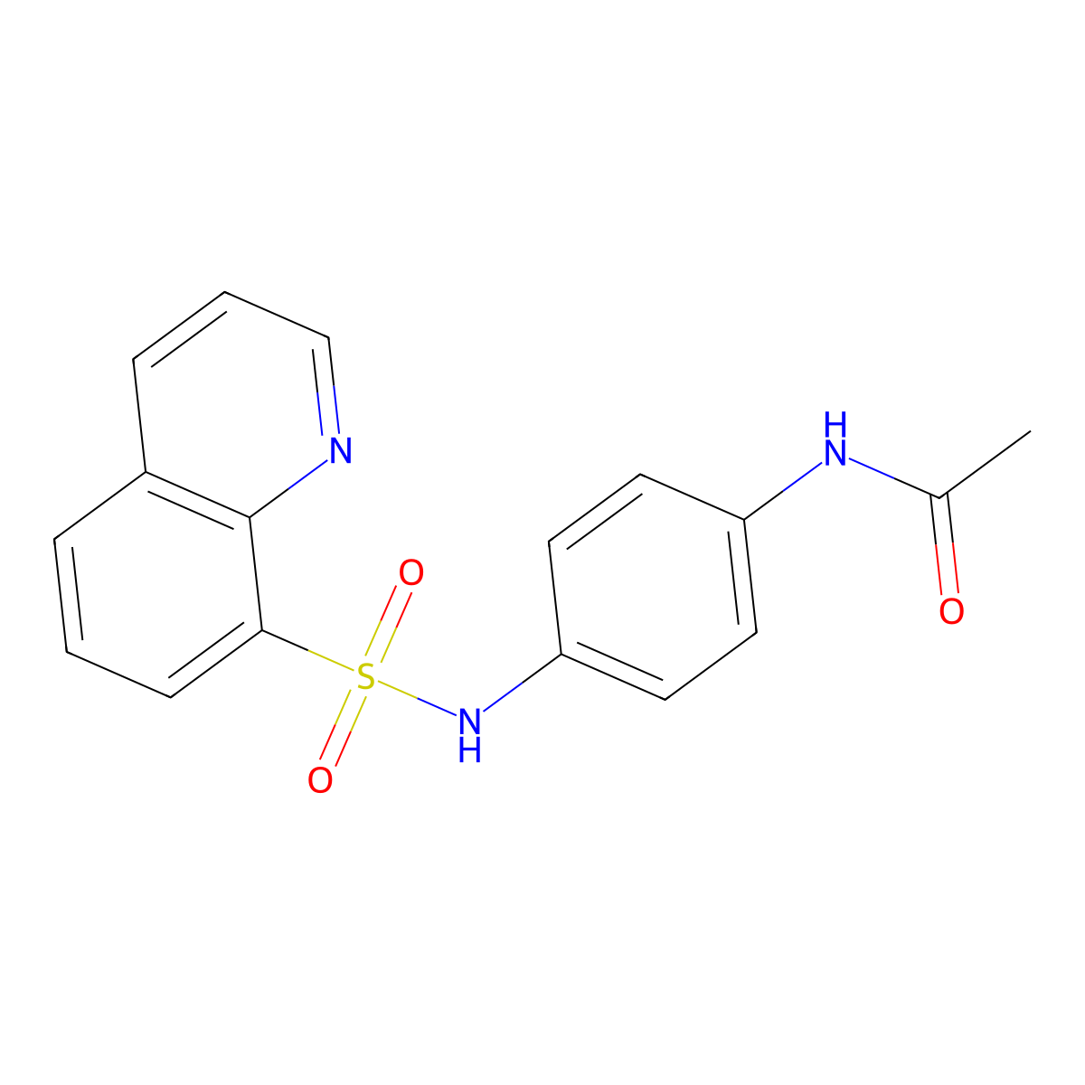 N-(4-(quinoline-8-sulfonamido)phenyl)acetamide molecular structure, CAS 406474-91-7