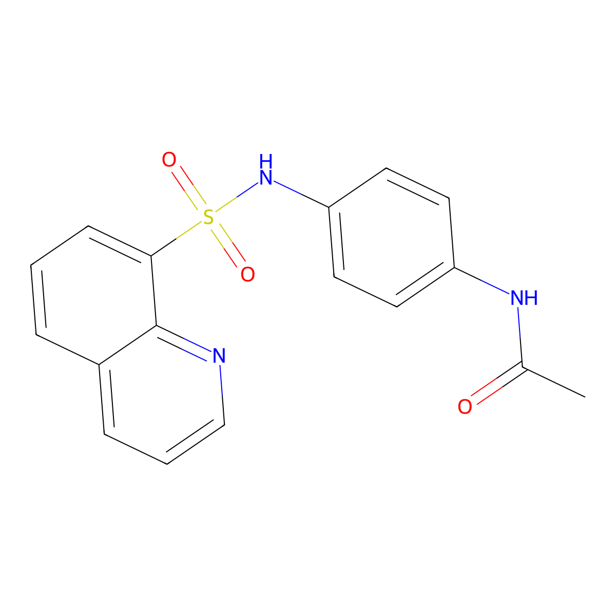 N-(4-(quinoline-8-sulfonamido)phenyl)acetamide molecular structure, CAS 406474-91-7
