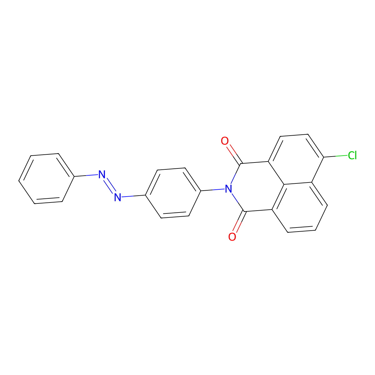 (E)-6-chloro-2-(4-(phenyldiazenyl)phenyl)-1H-benzo[de]isoquinoline-1,3(2H)-dione molecular structure, CAS 406475-24-9