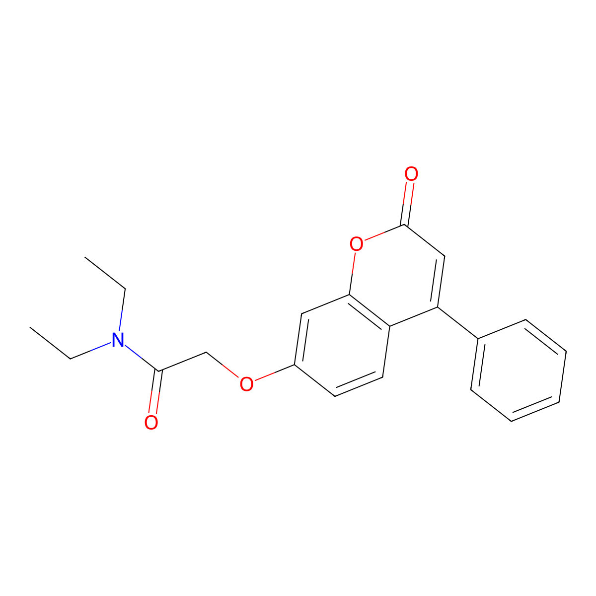 N,N-diethyl-2-[(2-oxo-4-phenyl-2H-chromen-7-yl)oxy]acetamide molecular structure, CAS 406475-53-4