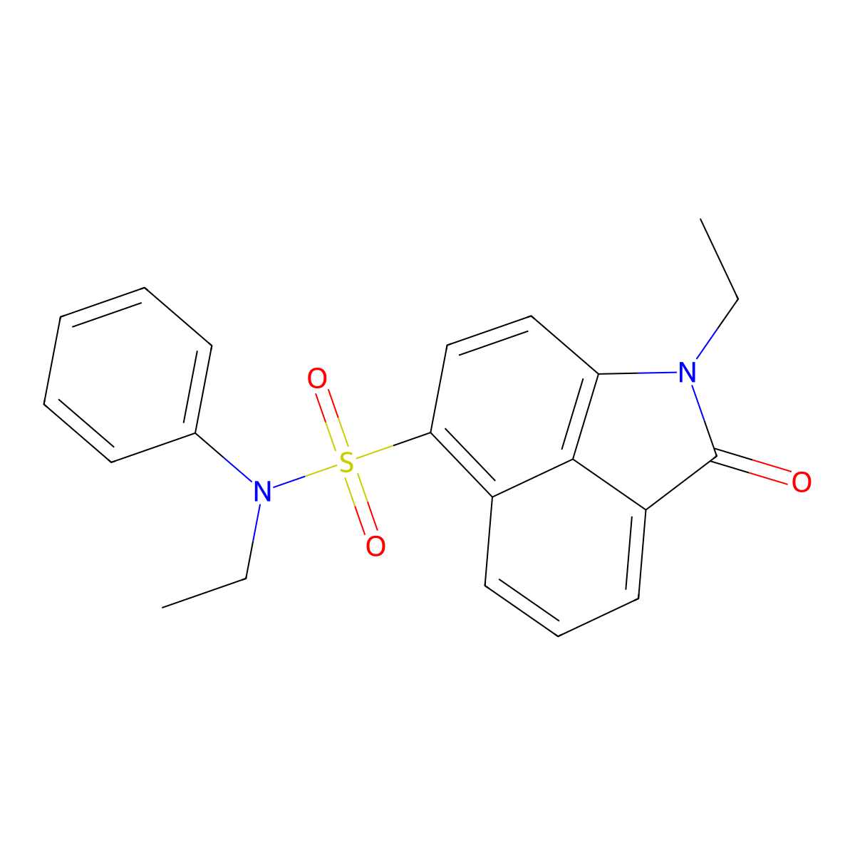 N,1-diethyl-2-oxo-N-phenyl-1,2-dihydrobenzo[cd]indole-6-sulfonamide molecular structure, CAS 406475-97-6
