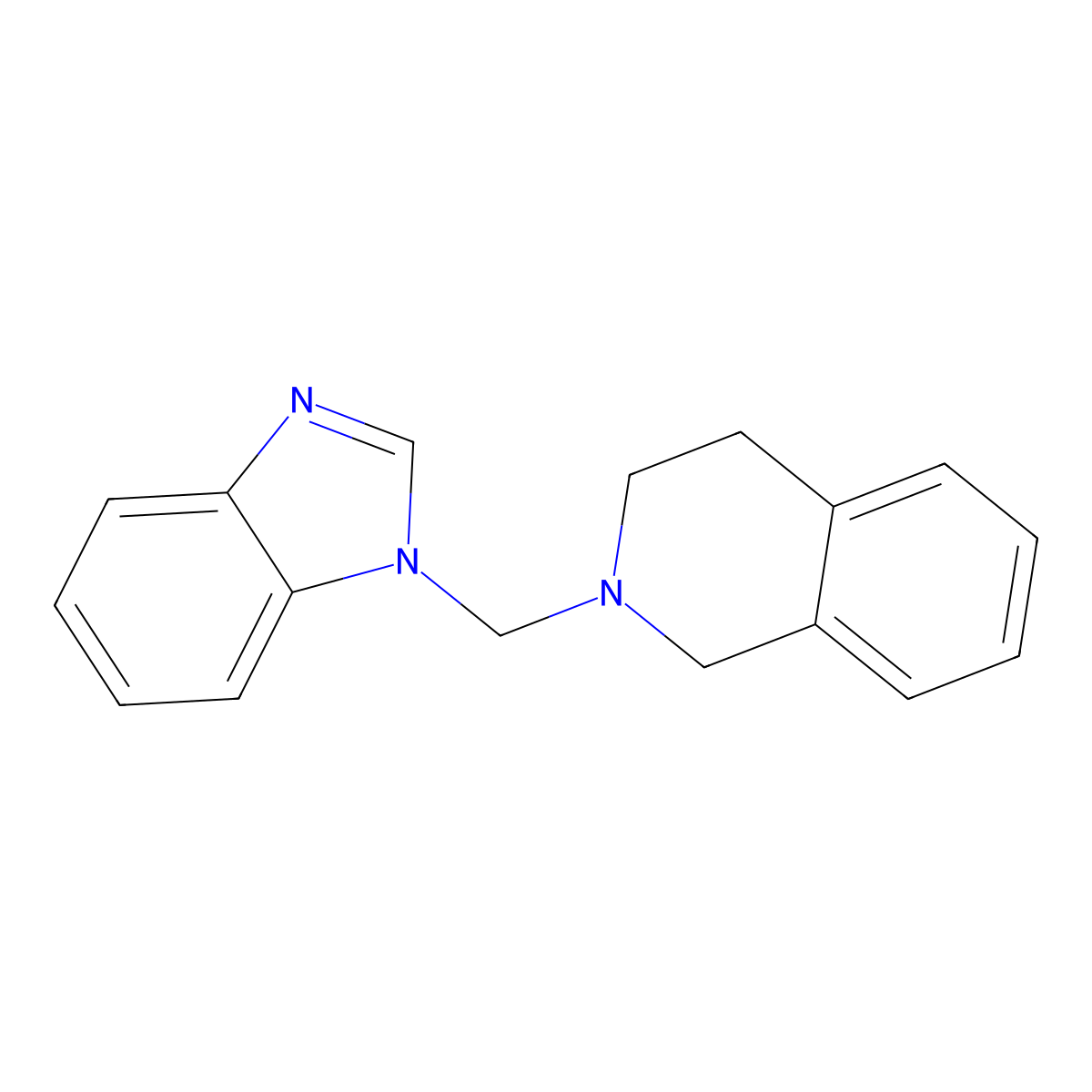 2-((1H-benzo[d]imidazol-1-yl)methyl)-1,2,3,4-tetrahydroisoquinoline molecular structure, CAS 406476-29-7