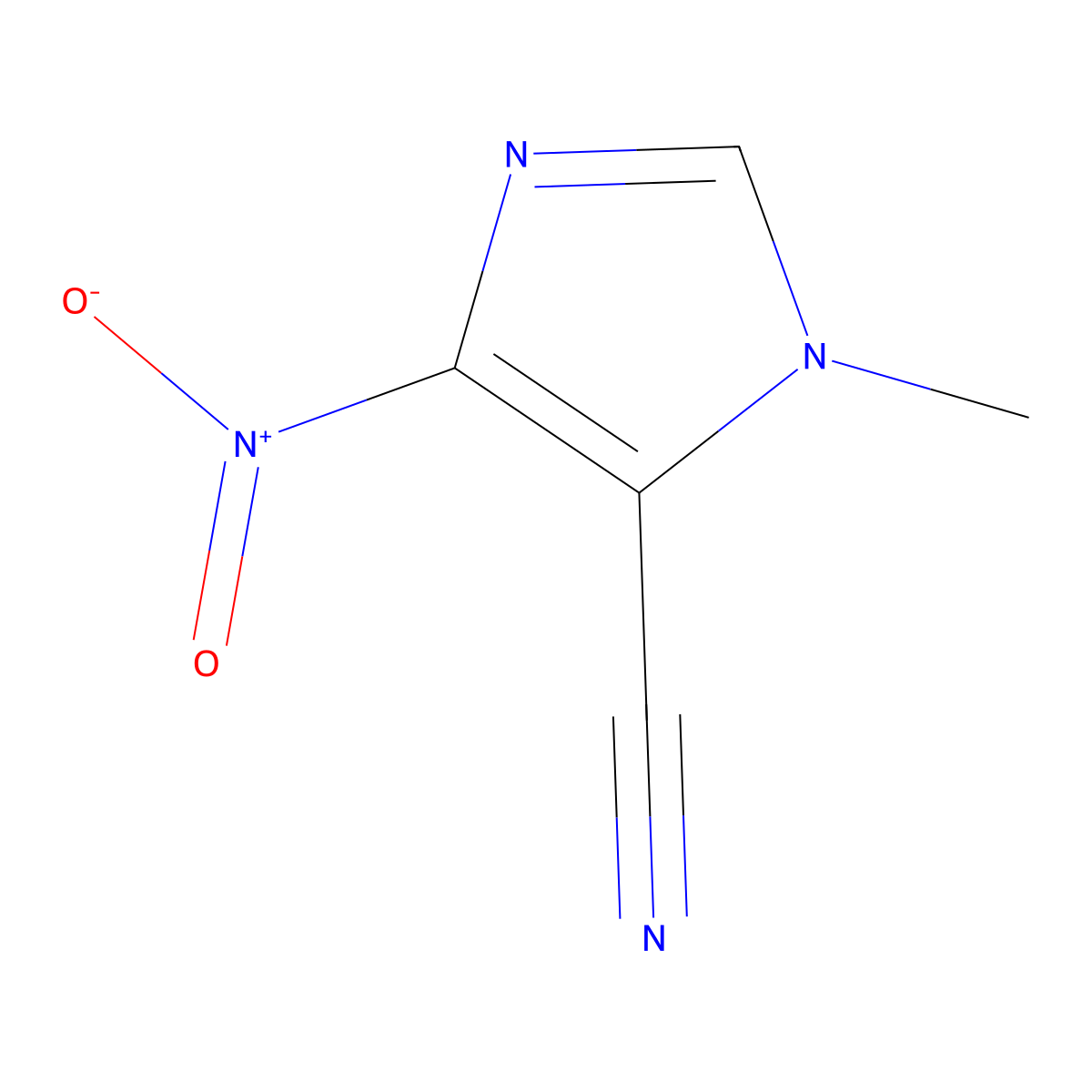 1-Methyl-4-nitro-1H-imidazole-5-carbonitrile molecular structure, CAS 40648-96-2