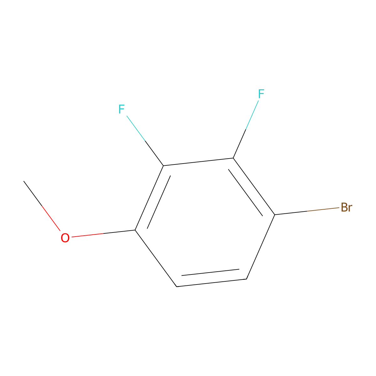 4-Bromo-2,3-difluoroanisole molecular structure, CAS 406482-22-2