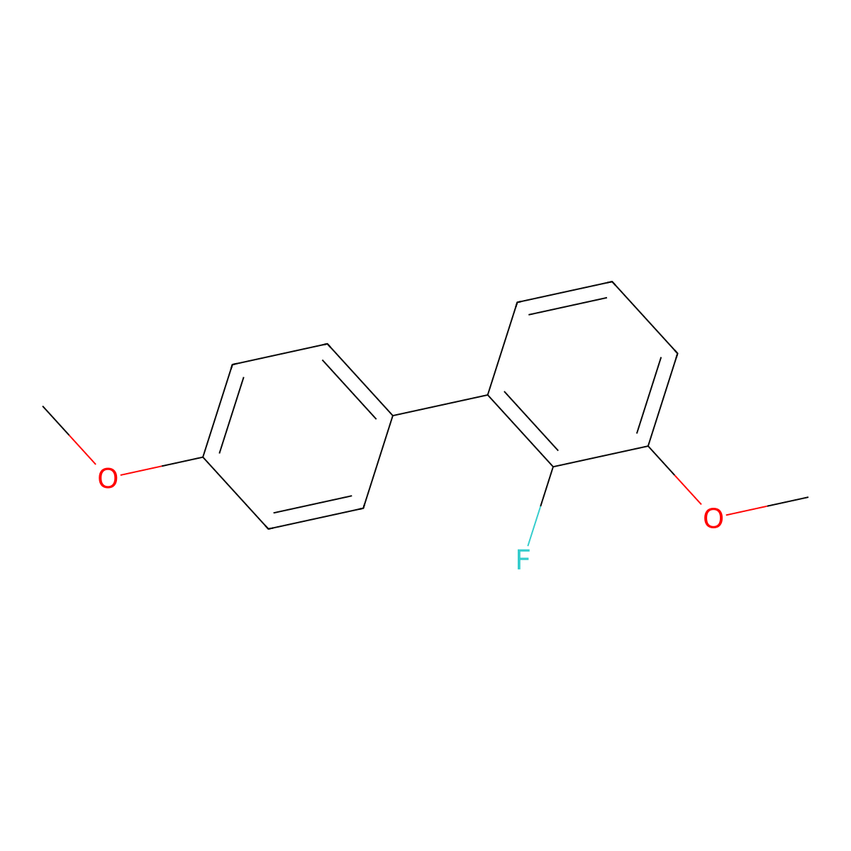 2-Fluoro-1-methoxy-3-(4-methoxyphenyl)benzene molecular structure, CAS 406482-23-3