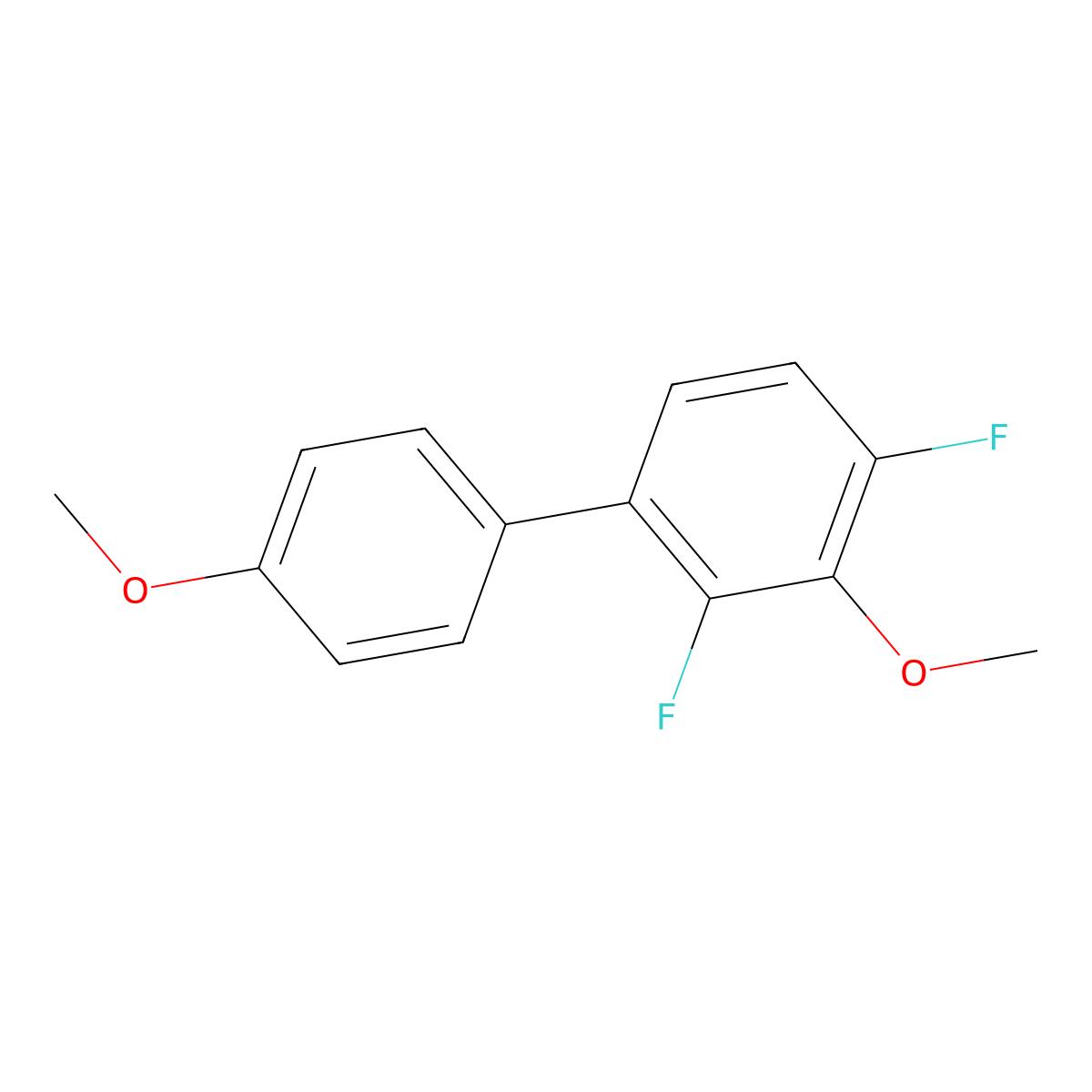 1,3-Difluoro-2-methoxy-4-(4-methoxyphenyl)benzene molecular structure, CAS 406482-24-4