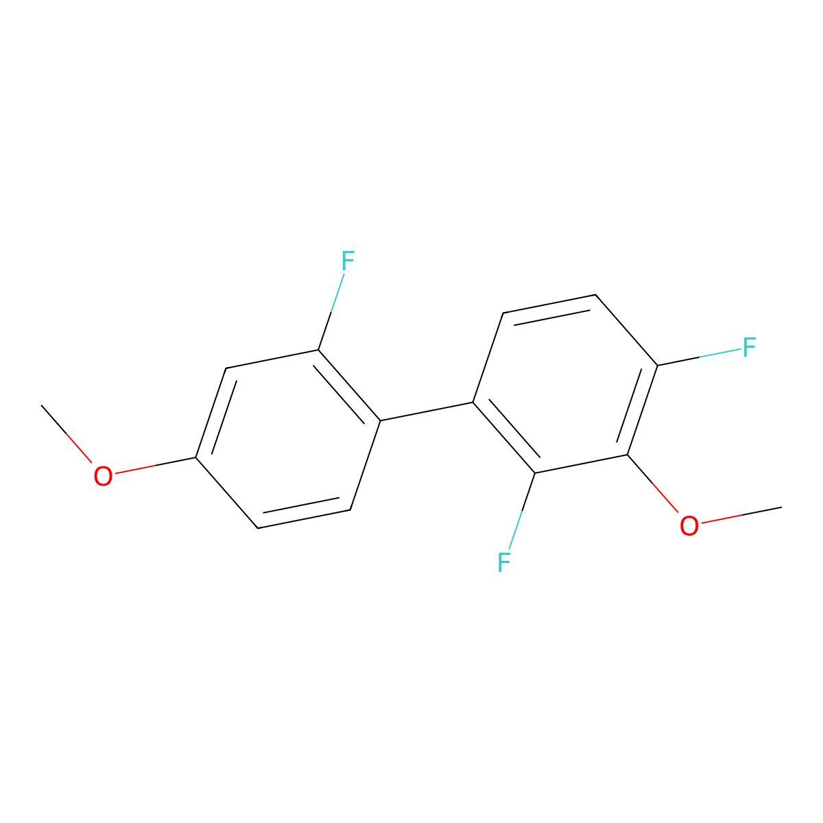 1,3-Difluoro-4-(2-fluoro-4-methoxyphenyl)-2-methoxybenzene molecular structure, CAS 406482-26-6