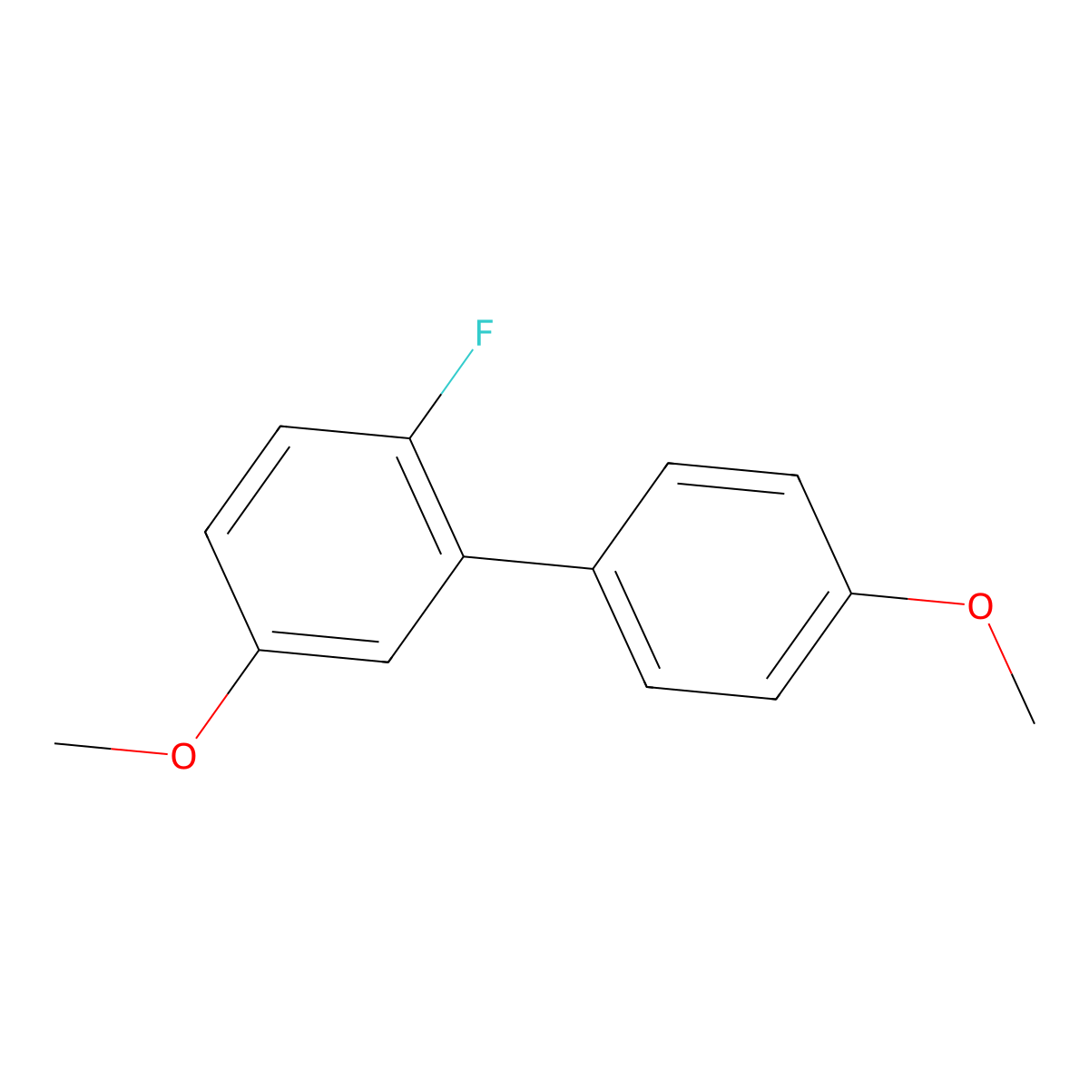 2-Fluoro-4',5-dimethoxy-1,1'-biphenyl molecular structure, CAS 406482-29-9