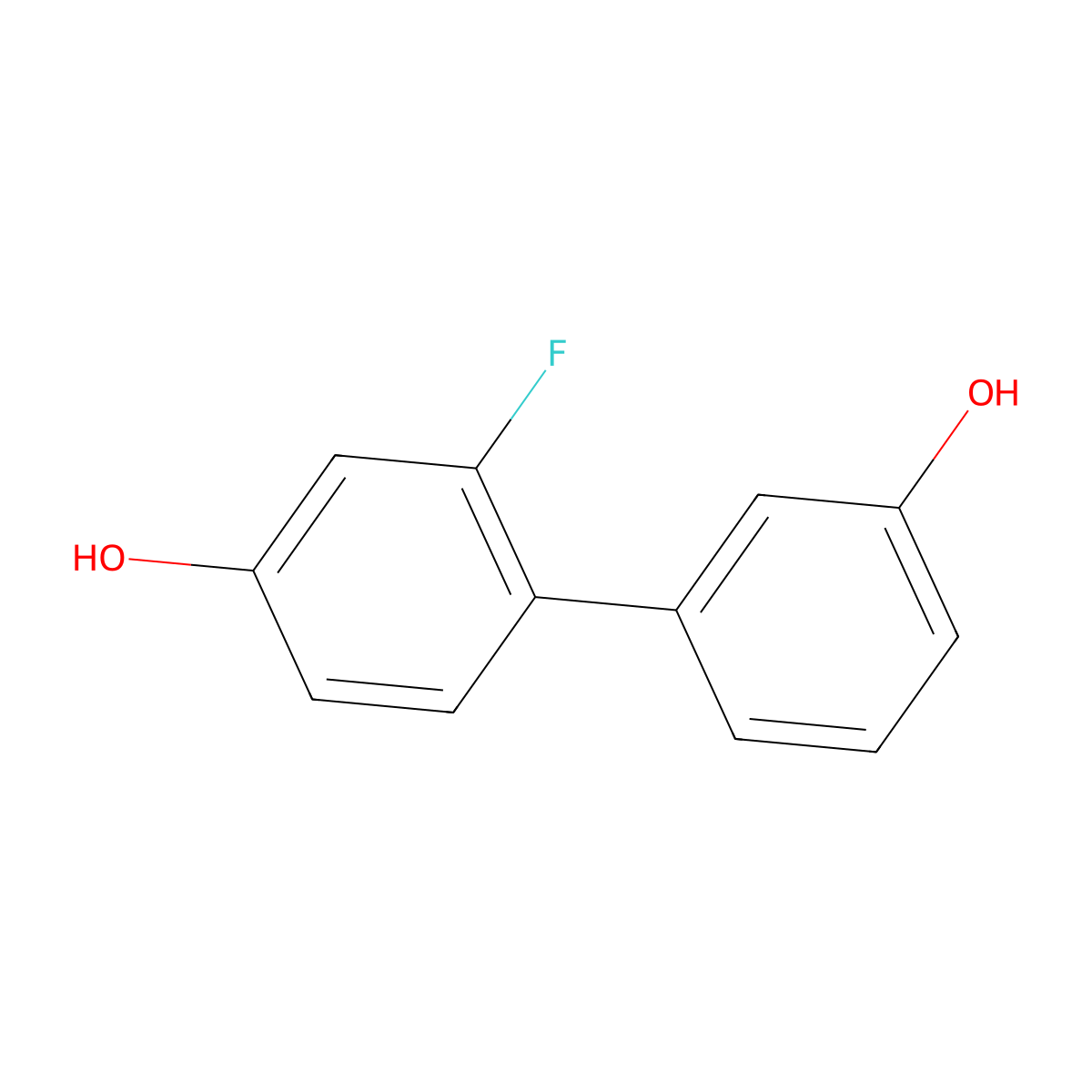 3-Fluoro-4-(3-hydroxyphenyl)phenol molecular structure, CAS 406482-53-9