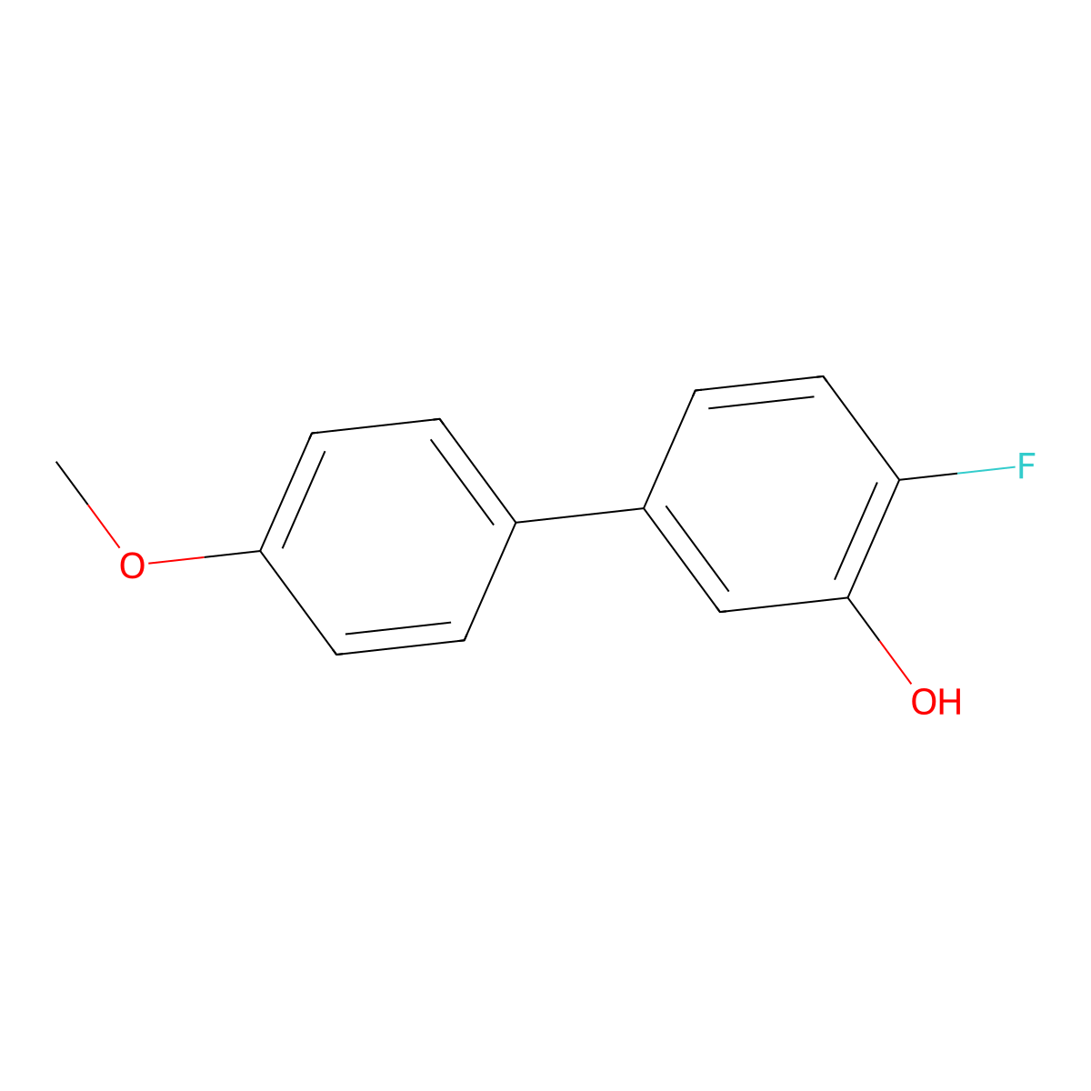 2-Fluoro-5-(4-methoxyphenyl)phenol molecular structure, CAS 406482-61-9