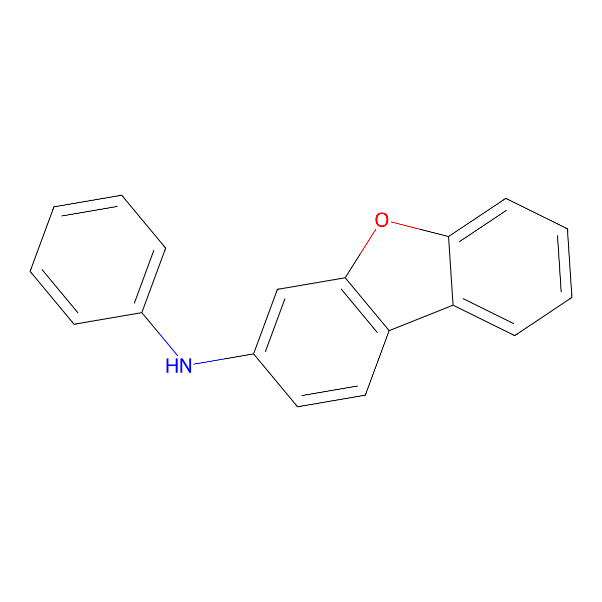 N-Phenyldibenzofuran-3-amine molecular structure, CAS 406488-21-9