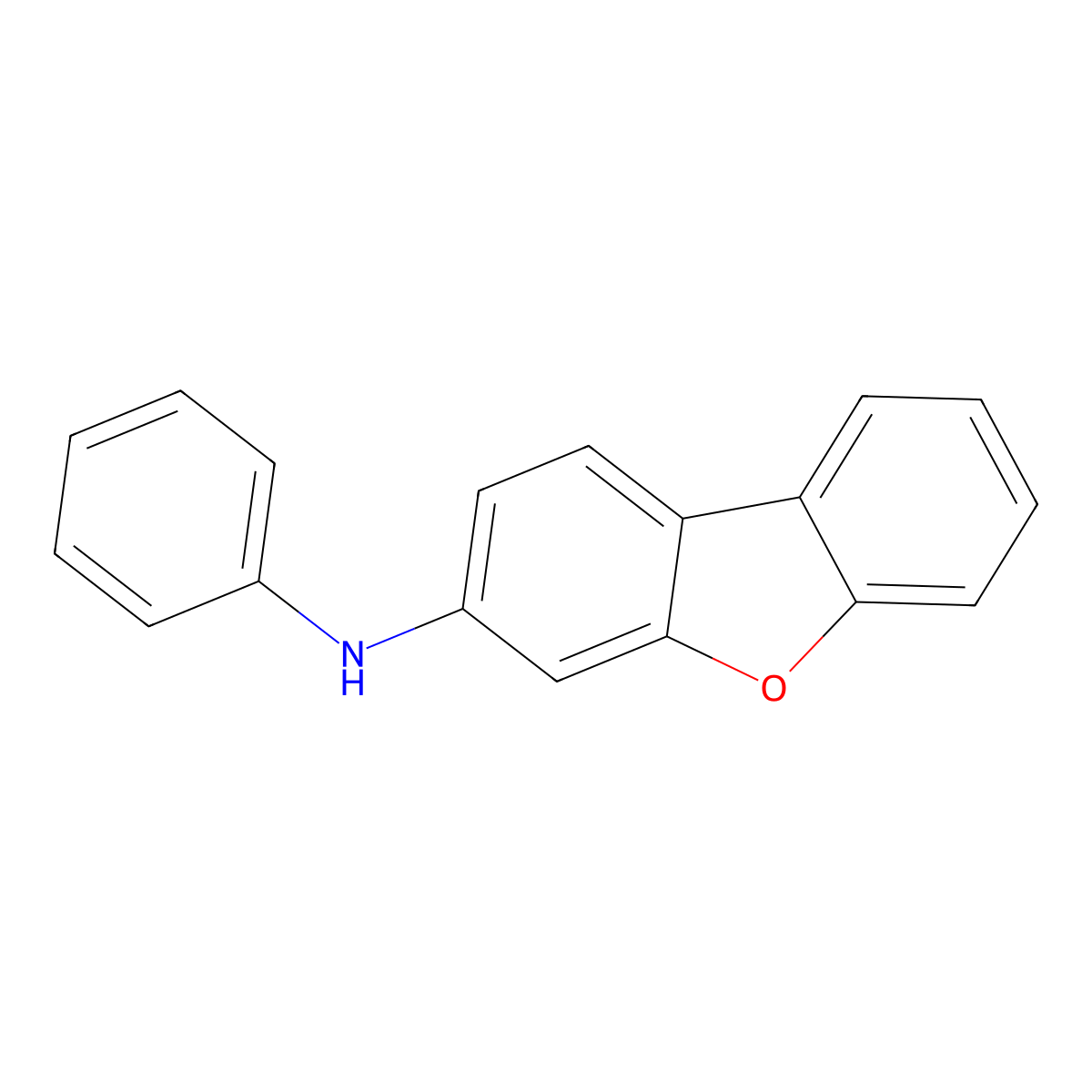 N-Phenyldibenzofuran-3-amine molecular structure, CAS 406488-21-9