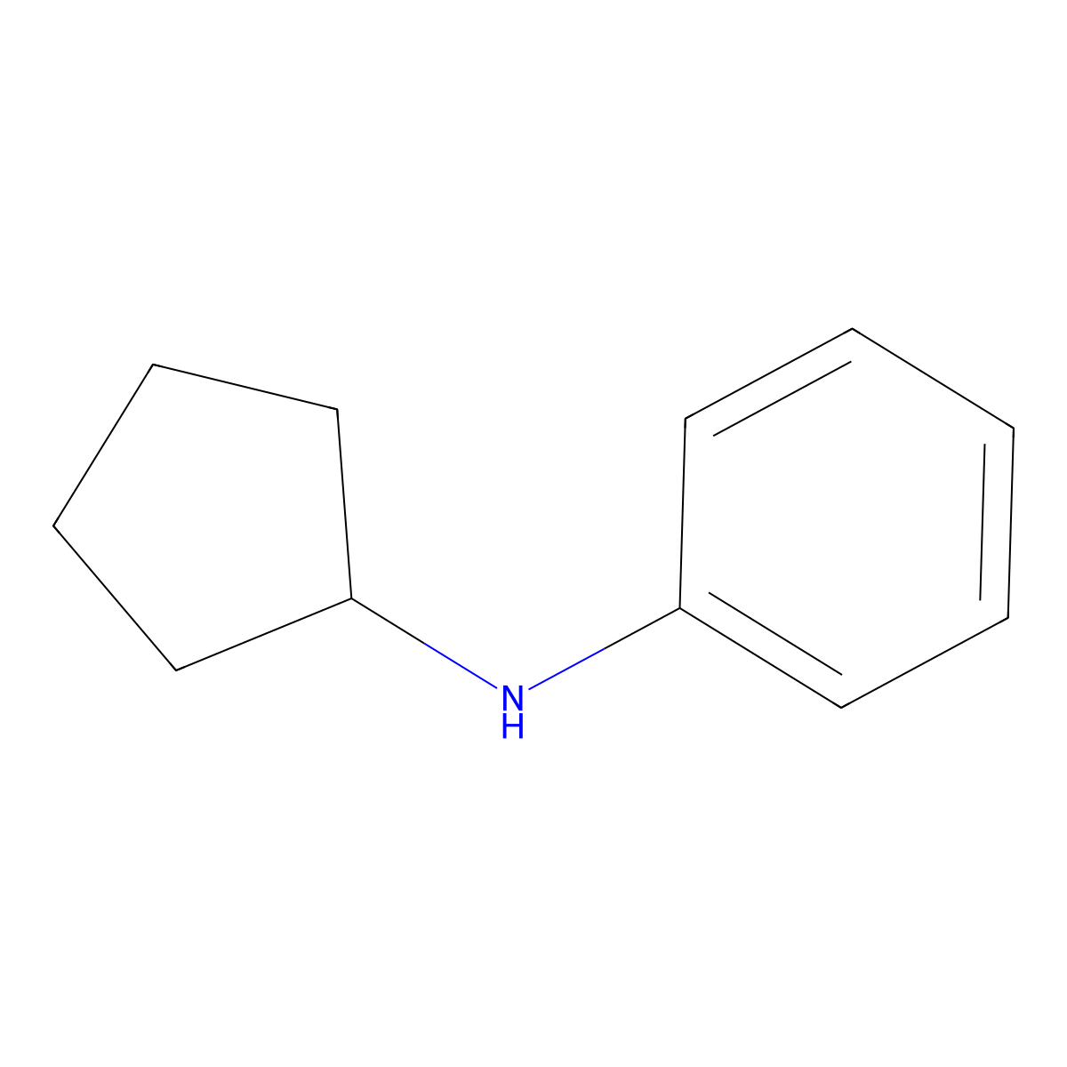 N-Cyclopentylaniline molecular structure, CAS 40649-26-1