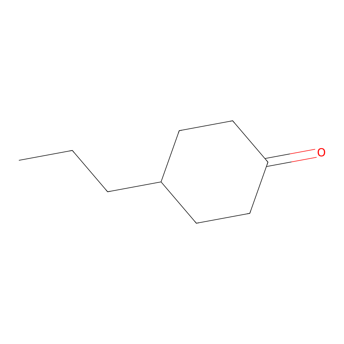 4-Propylcyclohexanone molecular structure, CAS 40649-36-3