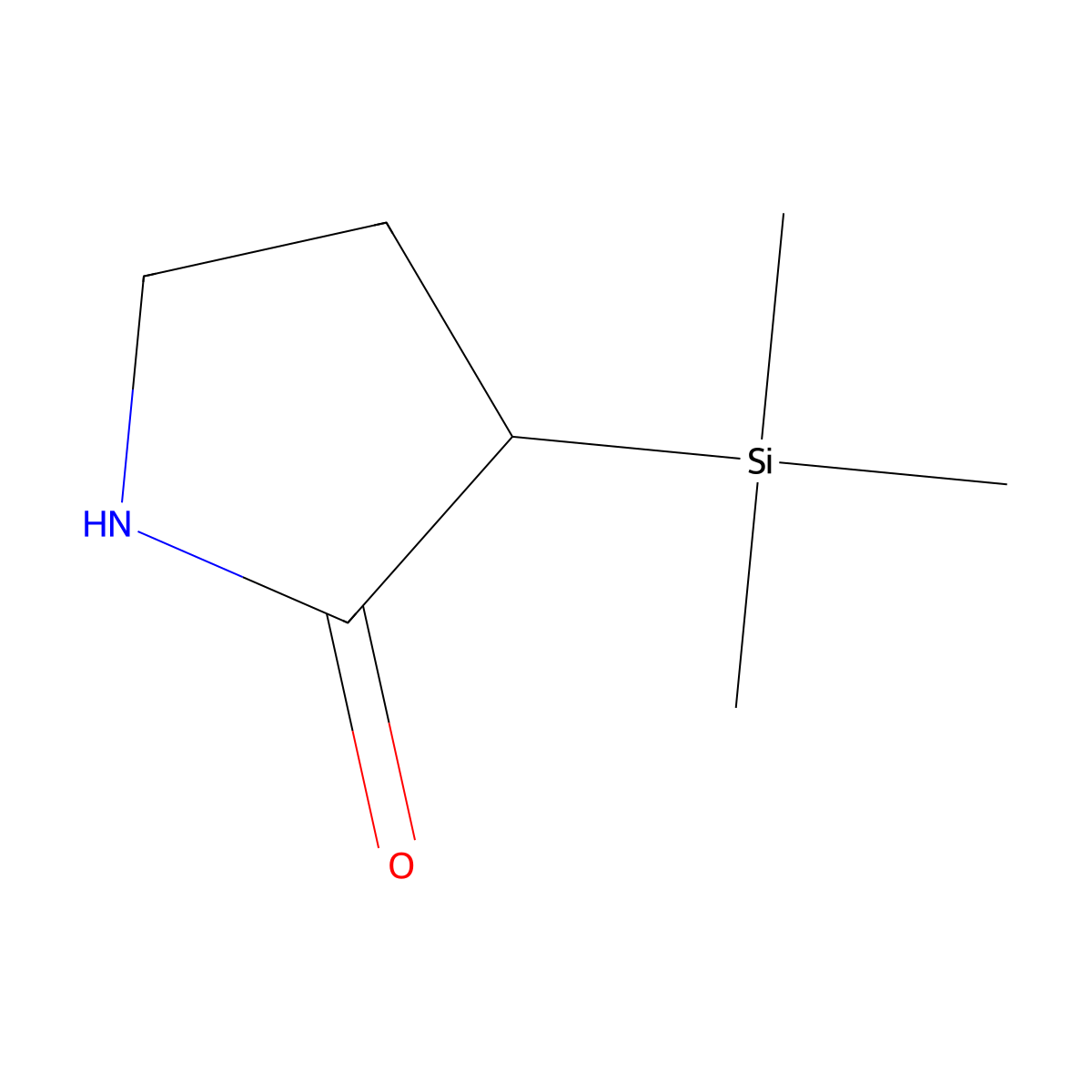 (S)-3-(trimethylsilyl)pyrrolidin-2-one molecular structure, CAS 406497-08-3