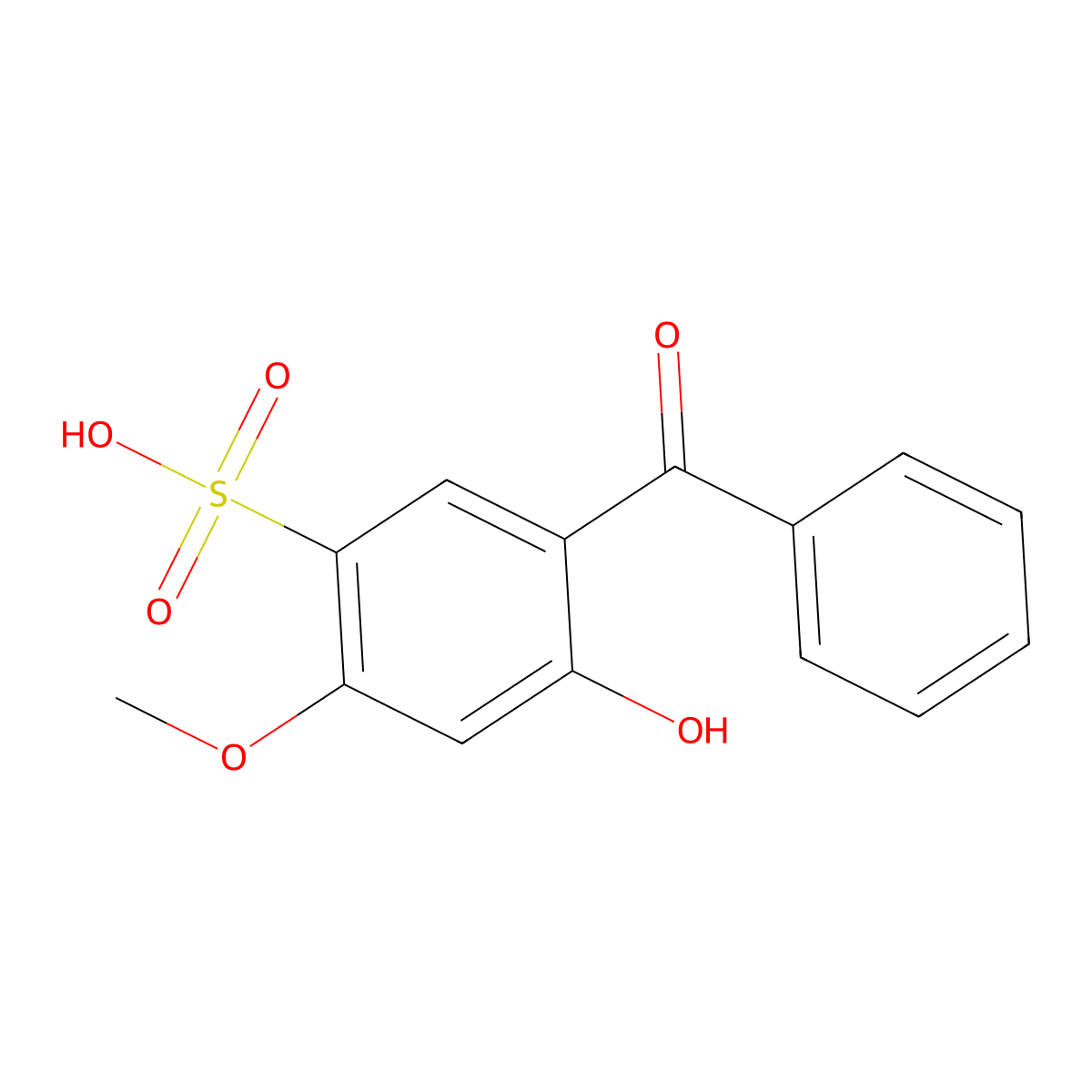 Sulisobenzone molecular structure, CAS 4065-45-6