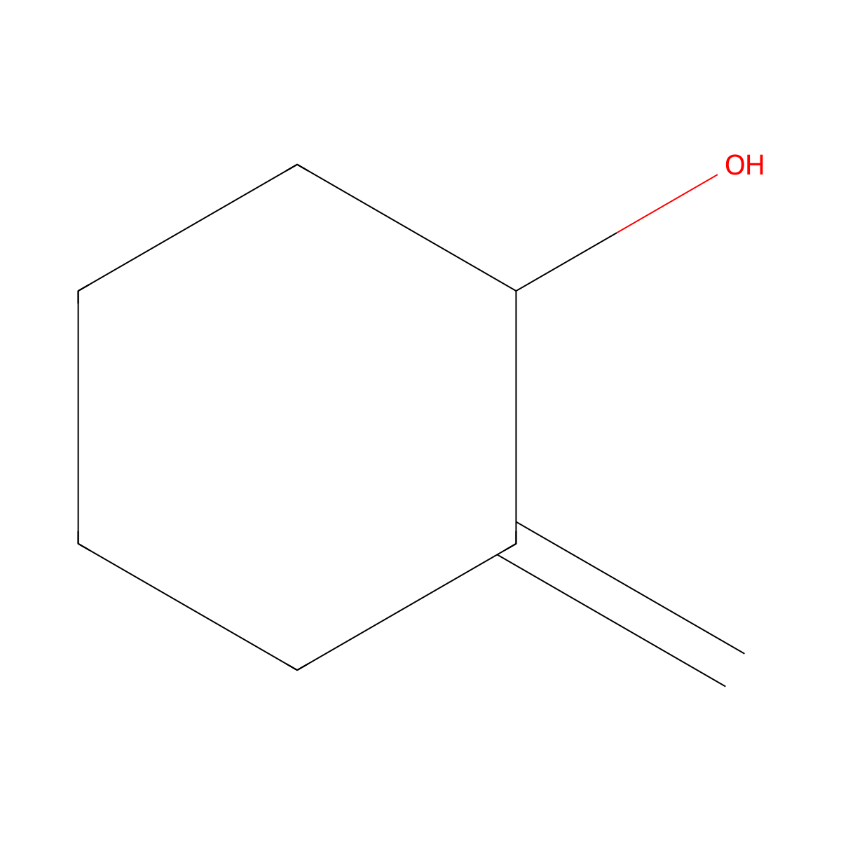 2-Methylidenecyclohexan-1-ol molecular structure, CAS 4065-80-9
