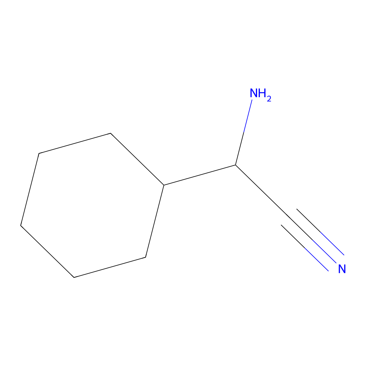 2-Amino-2-cyclohexylacetonitrile molecular structure, CAS 40651-95-4