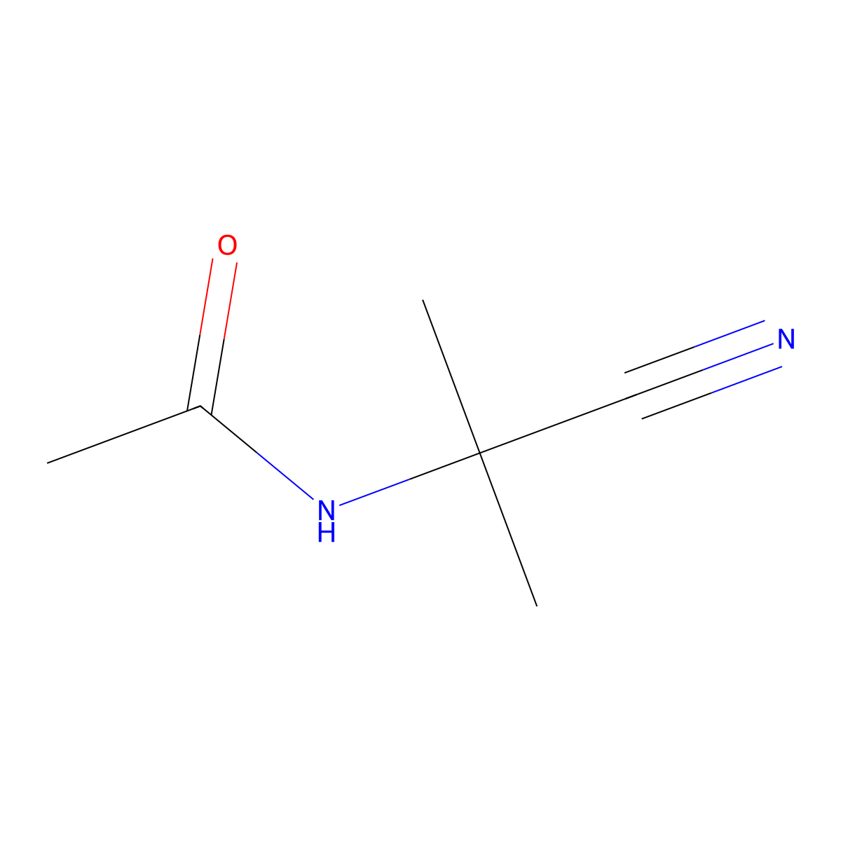 Acetamide, N-(1-cyano-1-methylethyl)- molecular structure, CAS 40652-06-0