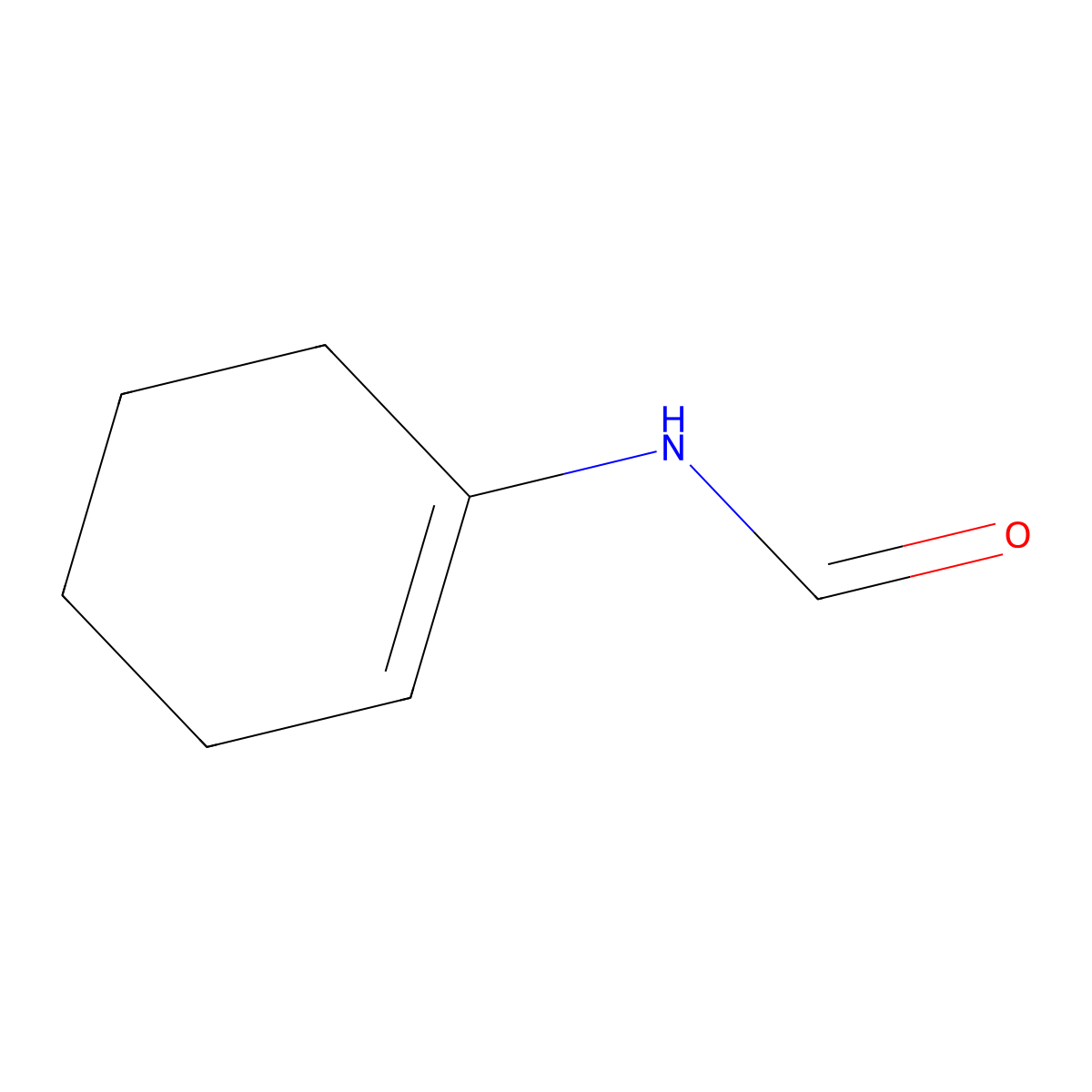 N-(1-Cyclohexenyl)formamide molecular structure, CAS 40652-40-2