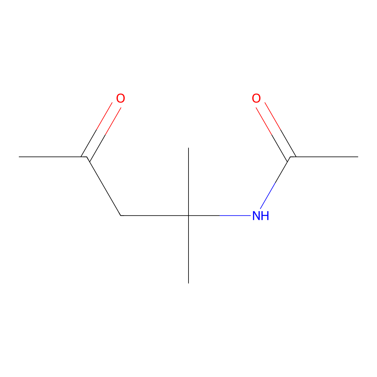 N-(1,1-Dimethyl-3-oxobutyl)acetamide molecular structure, CAS 40652-47-9