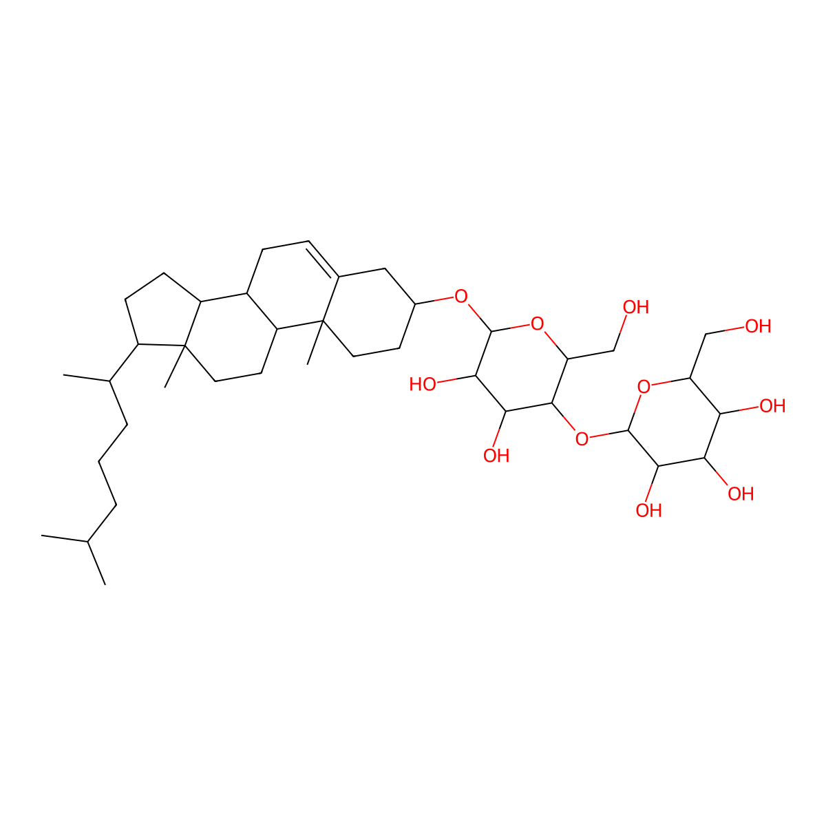 Cholesteryl beta-maltoside molecular structure, CAS 40653-09-6