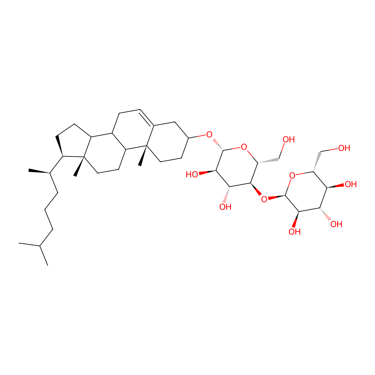 Cholesteryl beta-maltoside molecular structure, CAS 40653-09-6