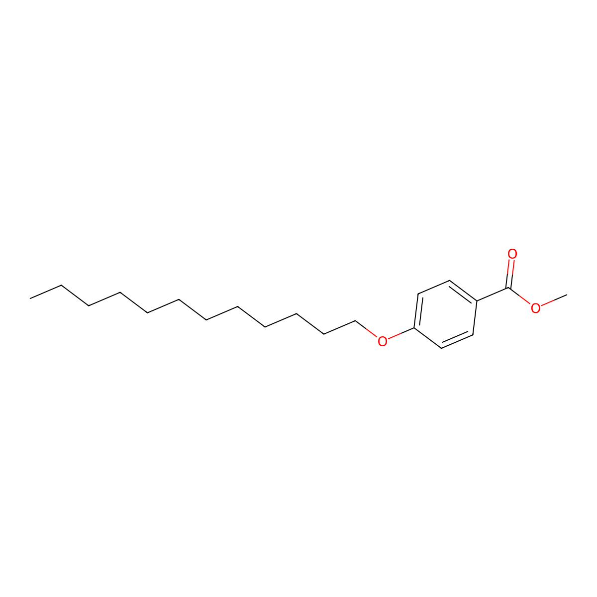 Methyl 4-(dodecyloxy)benzoate molecular structure, CAS 40654-49-7