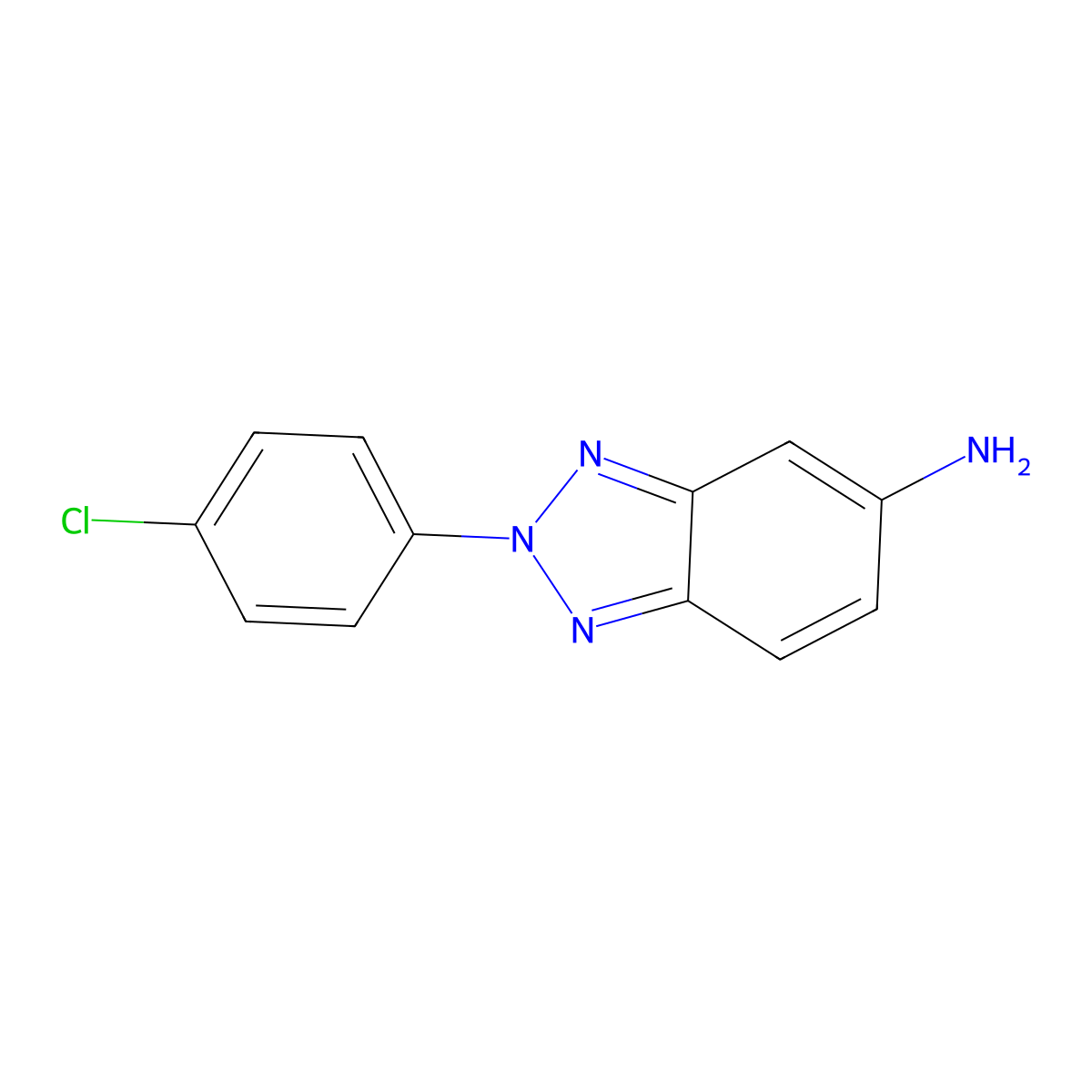 2-(4-Chlorophenyl)-2H-1,2,3-benzotriazol-5-ylamine molecular structure, CAS 40655-09-2