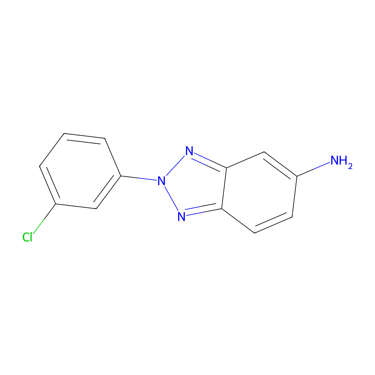 2-(3-Chlorophenyl)-2H-benzotriazol-5-amine molecular structure, CAS 40655-10-5
