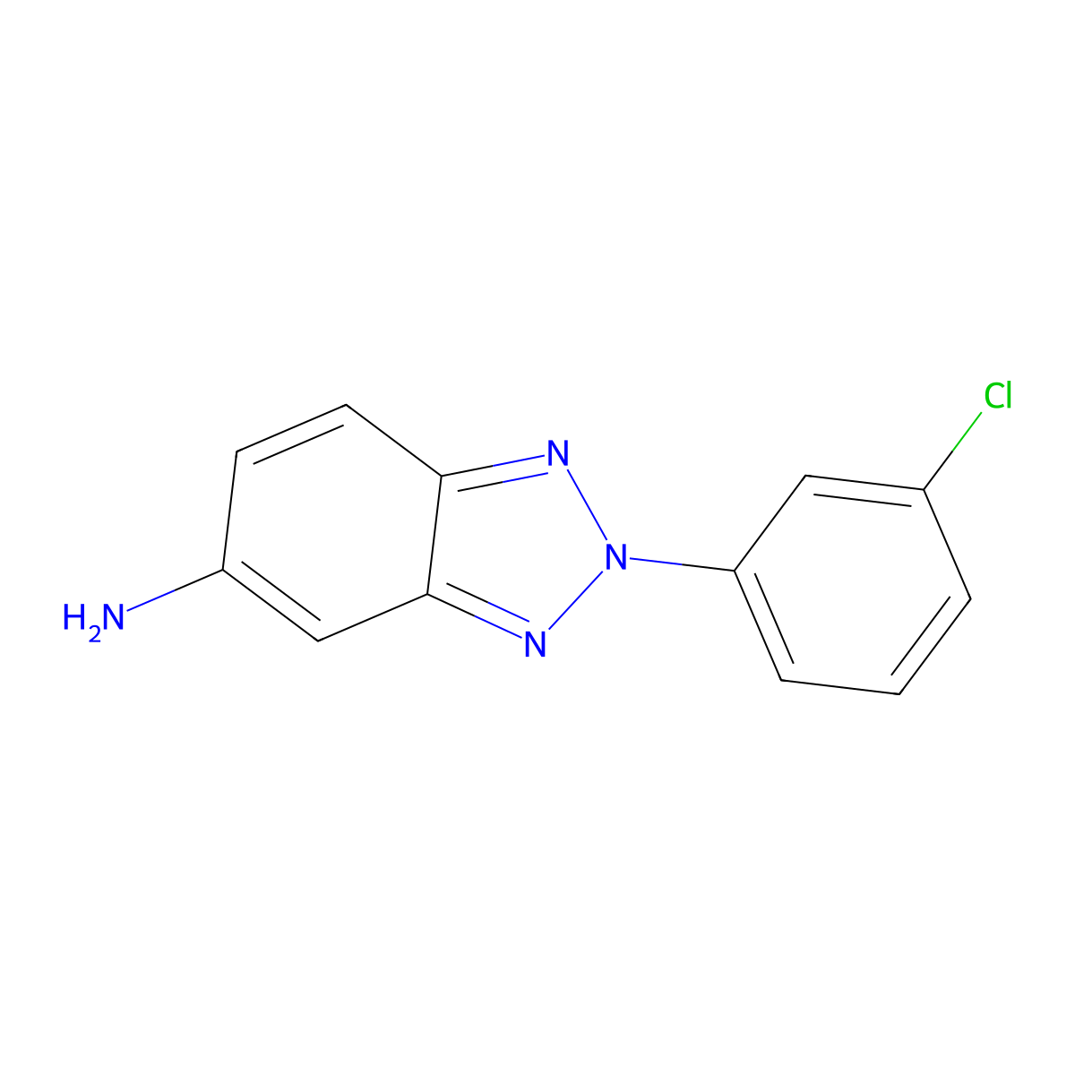 2-(3-Chlorophenyl)-2H-benzotriazol-5-amine molecular structure, CAS 40655-10-5