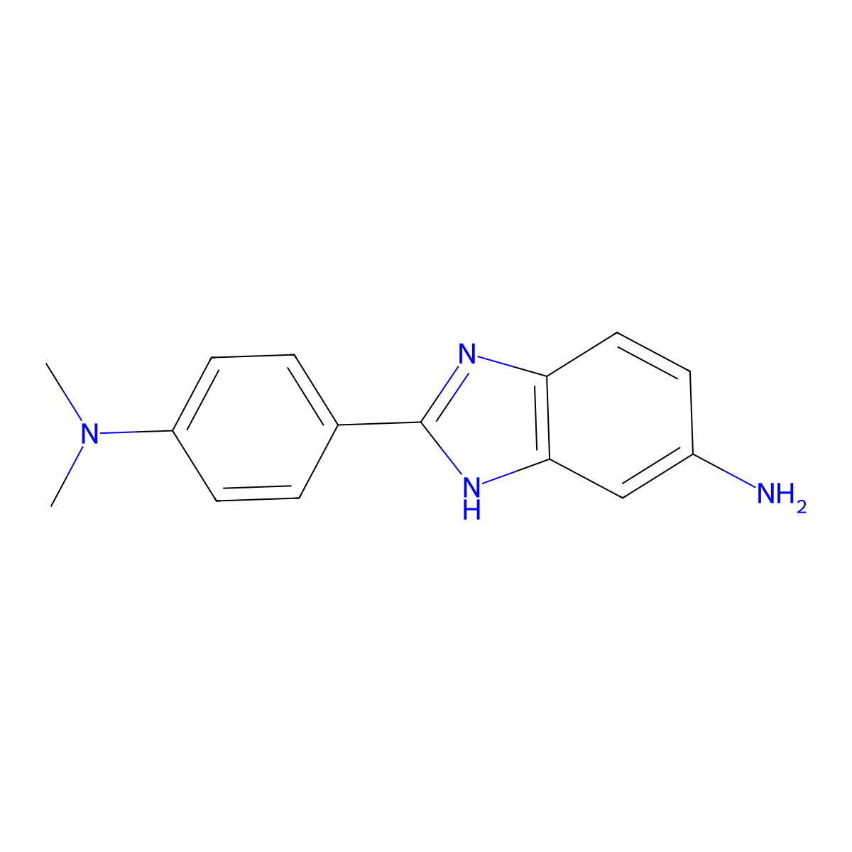 2-(4-Dimethylamino-phenyl)-1h-benzoimidazol-5-yl-amine molecular structure, CAS 40655-14-9