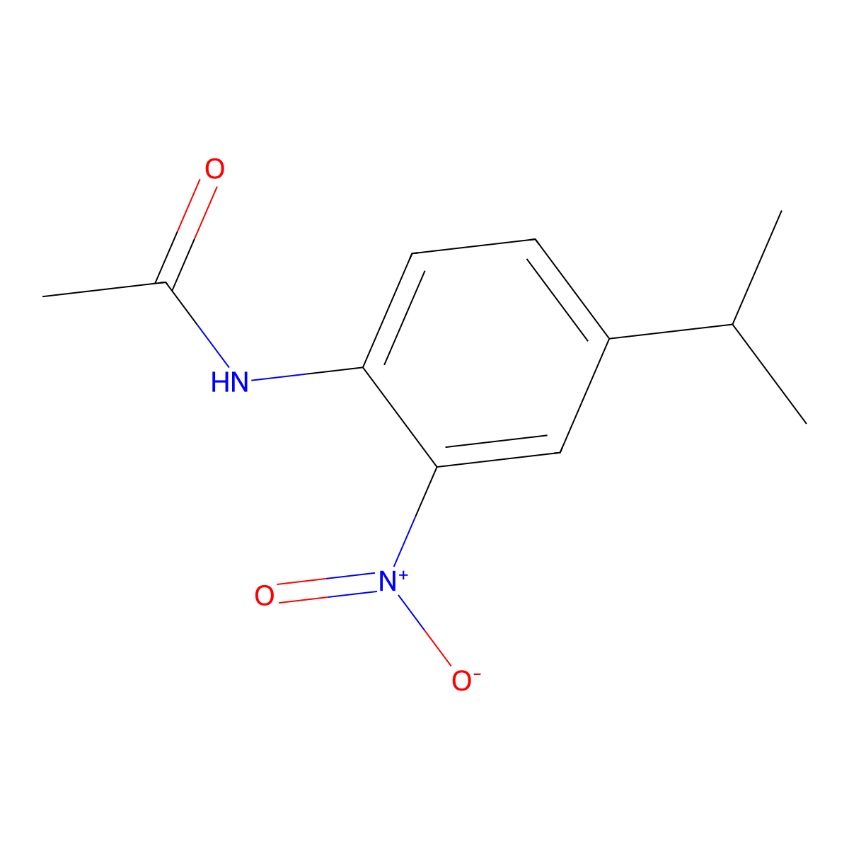 N-(4-isopropyl-2-nitrophenyl)acetamide molecular structure, CAS 40655-36-5