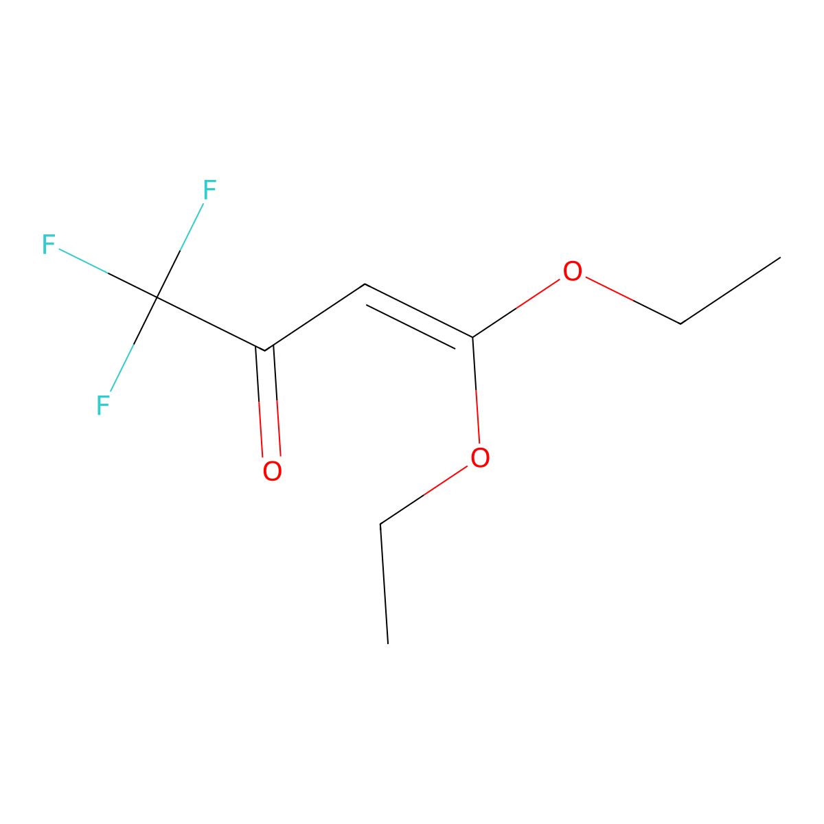 4,4-Diethoxy-1,1,1-trifluorobut-3-en-2-one molecular structure, CAS 40657-29-2