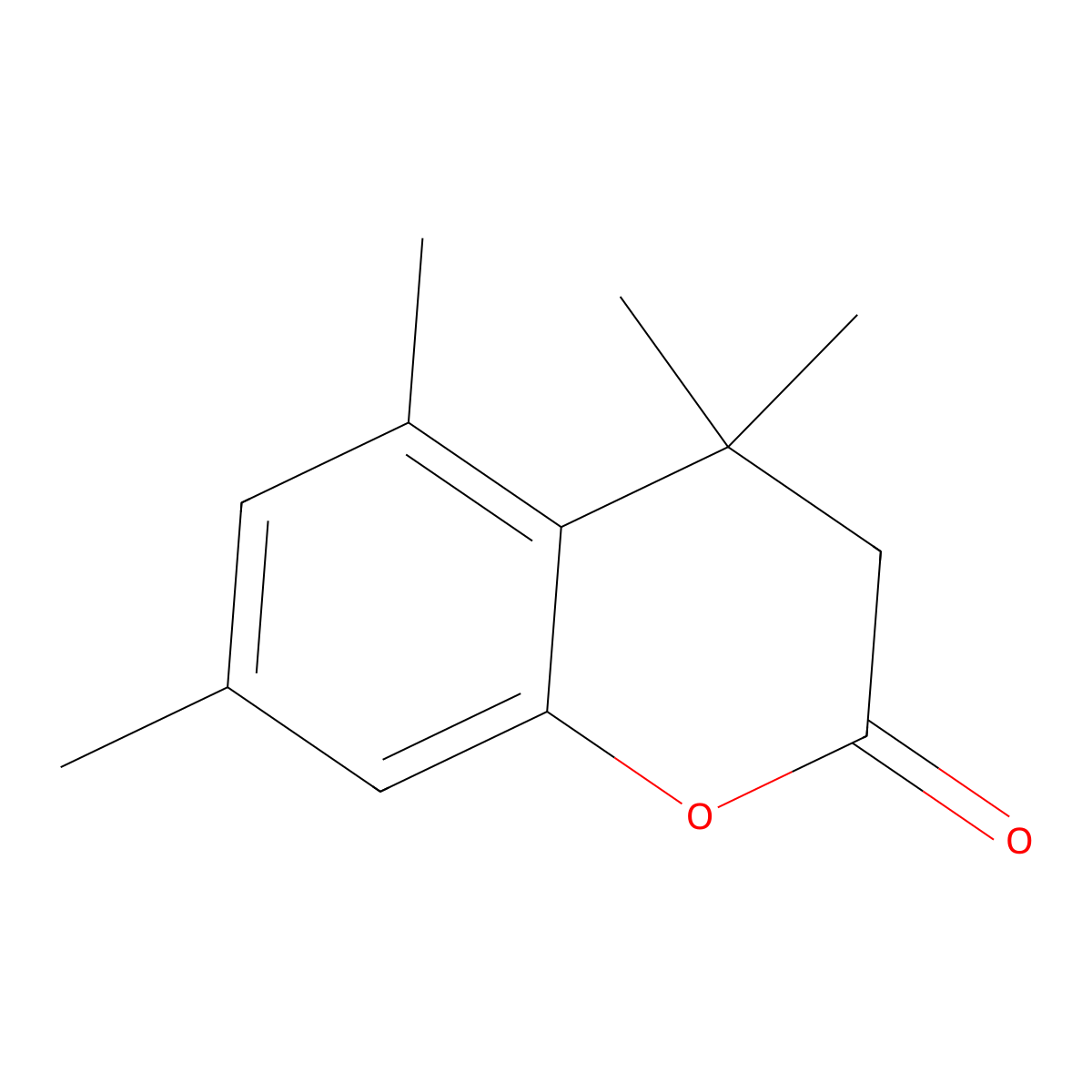 4,4,5,7-Tetramethylchroman-2-one molecular structure, CAS 40662-14-4