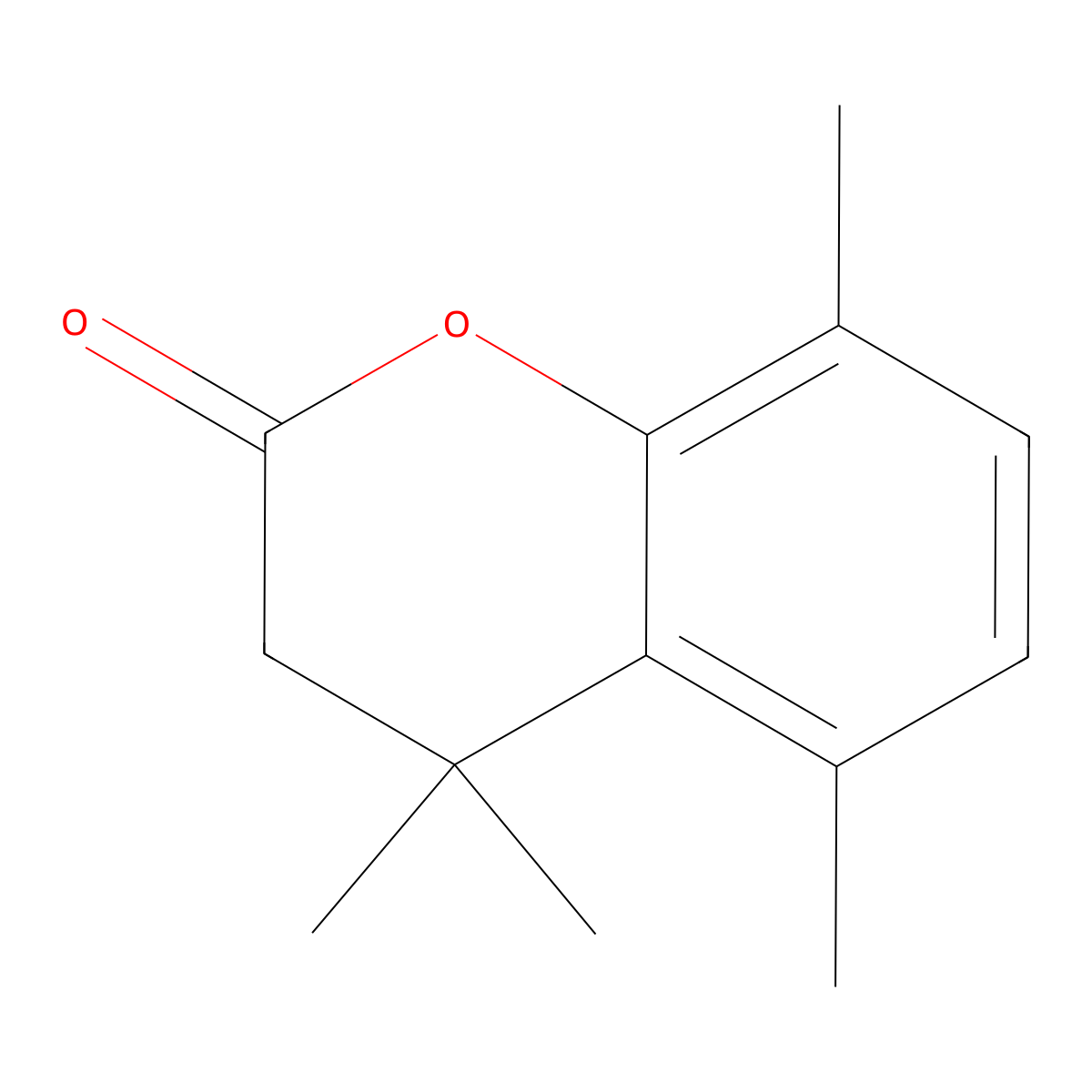 4,4,5,8-Tetramethyl-chroman-2-one molecular structure, CAS 40662-15-5