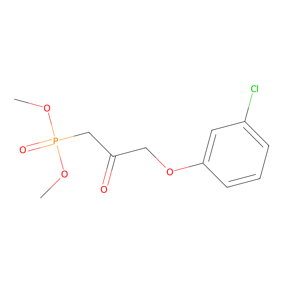 Dimethyl 3-(3-chlorophenoxy)-2-oxopropylphosphonate molecular structure, CAS 40665-94-9
