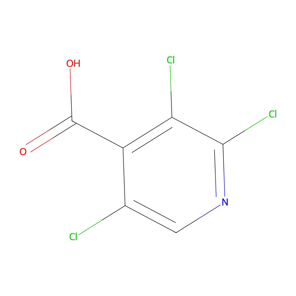 2,3,5-Trichloropyridine-4-carboxylic acid molecular structure, CAS 406676-18-4