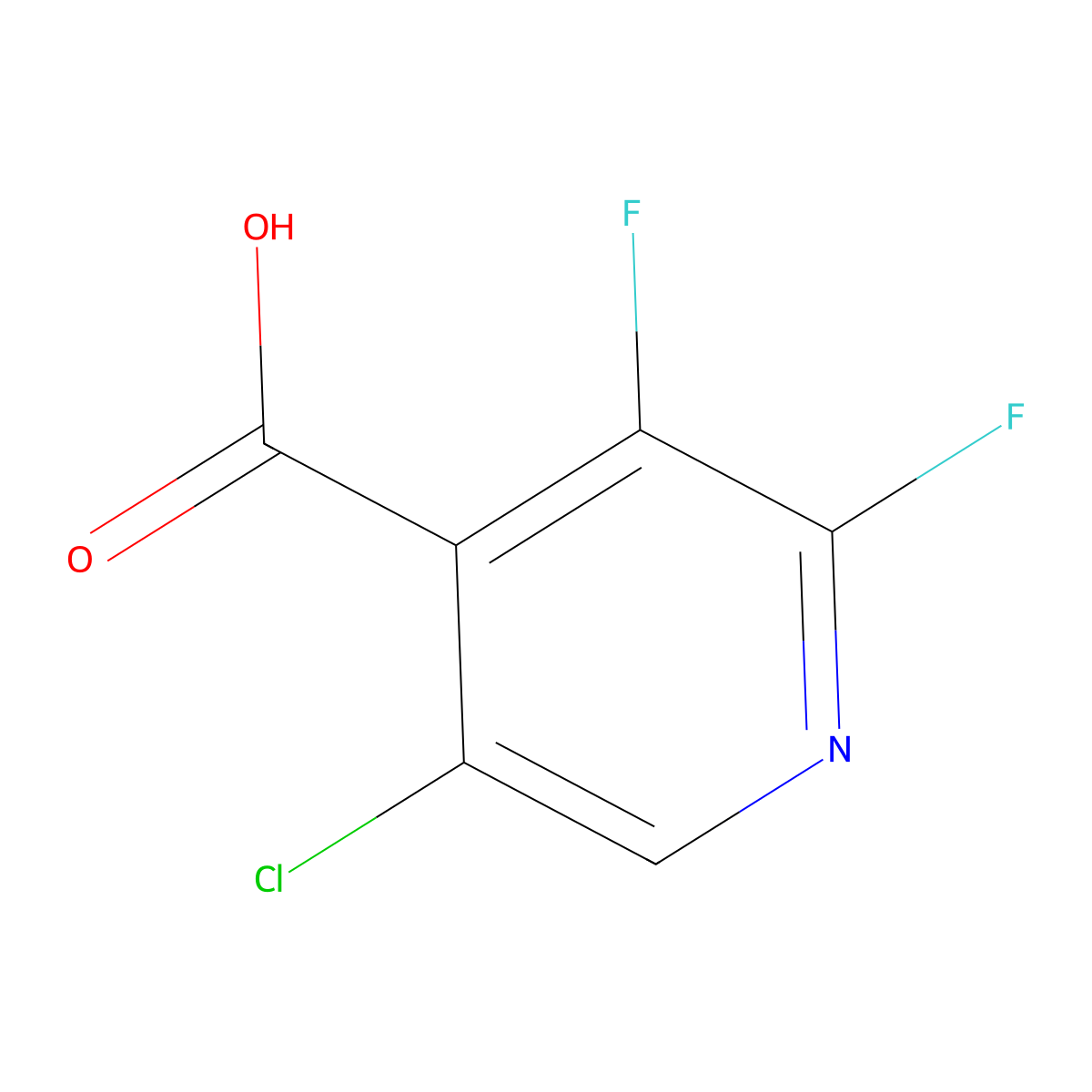 5-Chloro-2,3-difluoropyridine-4-carboxylic acid molecular structure, CAS 406676-21-9